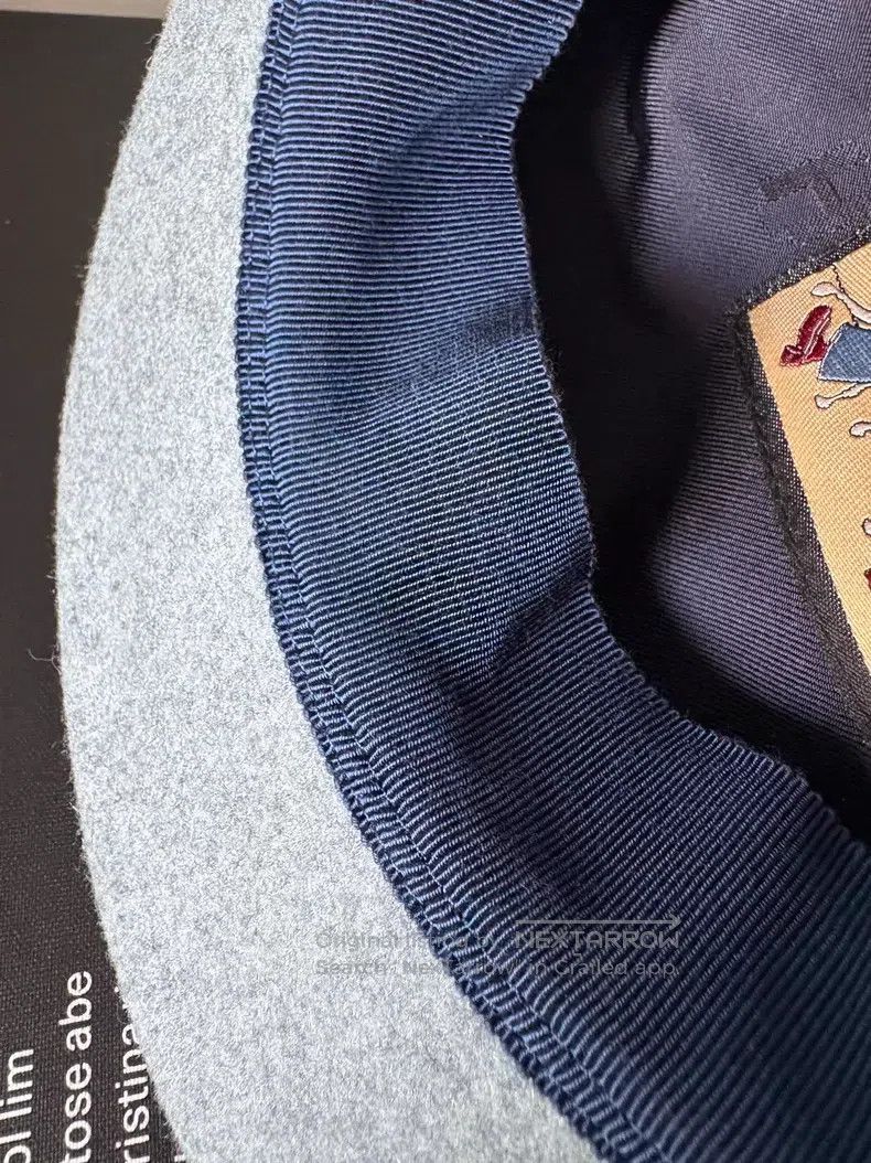 Hermes Hermes size 57 Blue Gray Silver Buckle Cashmere Newsboy Cap Size ONE SIZE - 9 Thumbnail