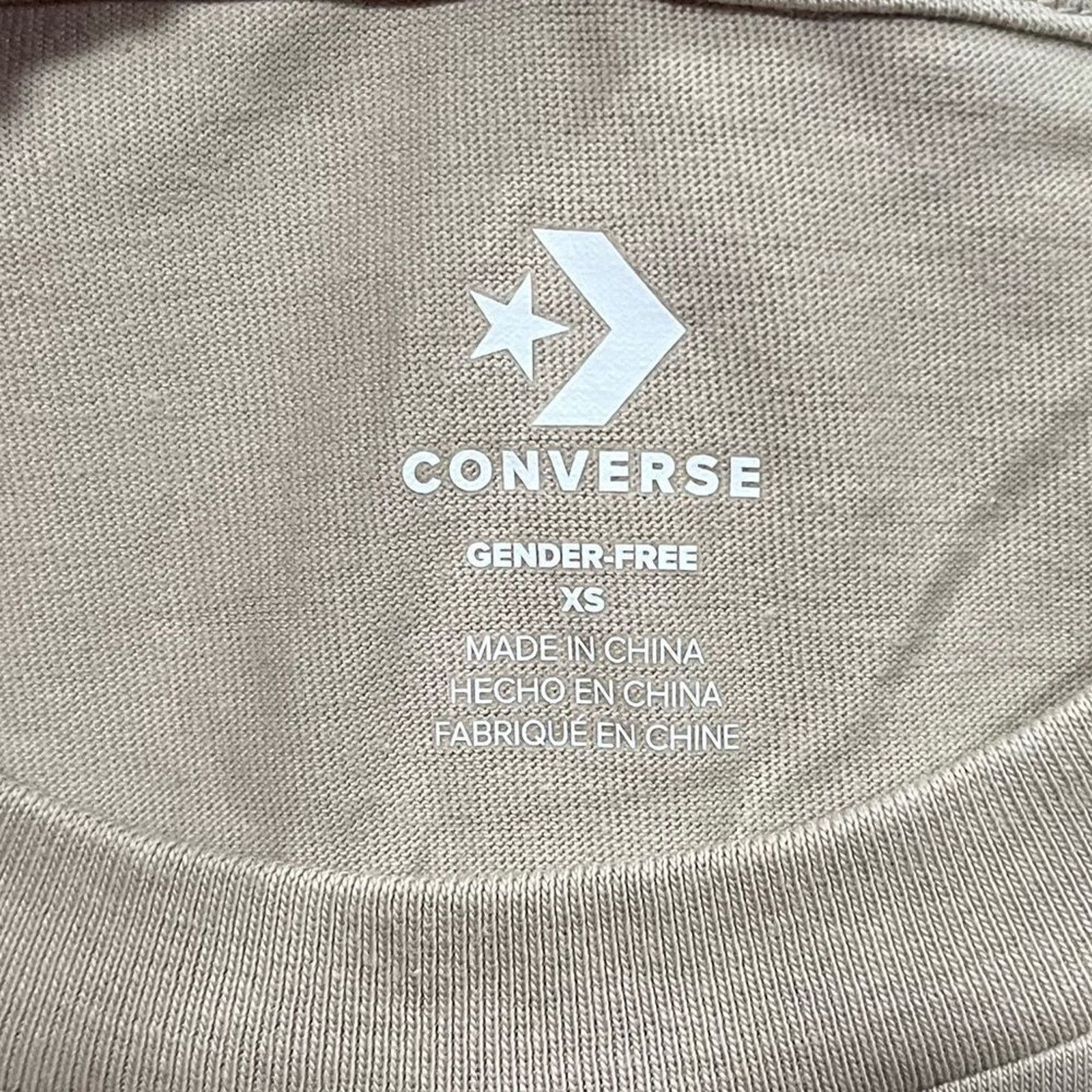 Converse NWOT Converse T-Shirt Pullover Lightweight Beige Size XS Size XS / US 0-2 / IT 36-38 - 3 Thumbnail
