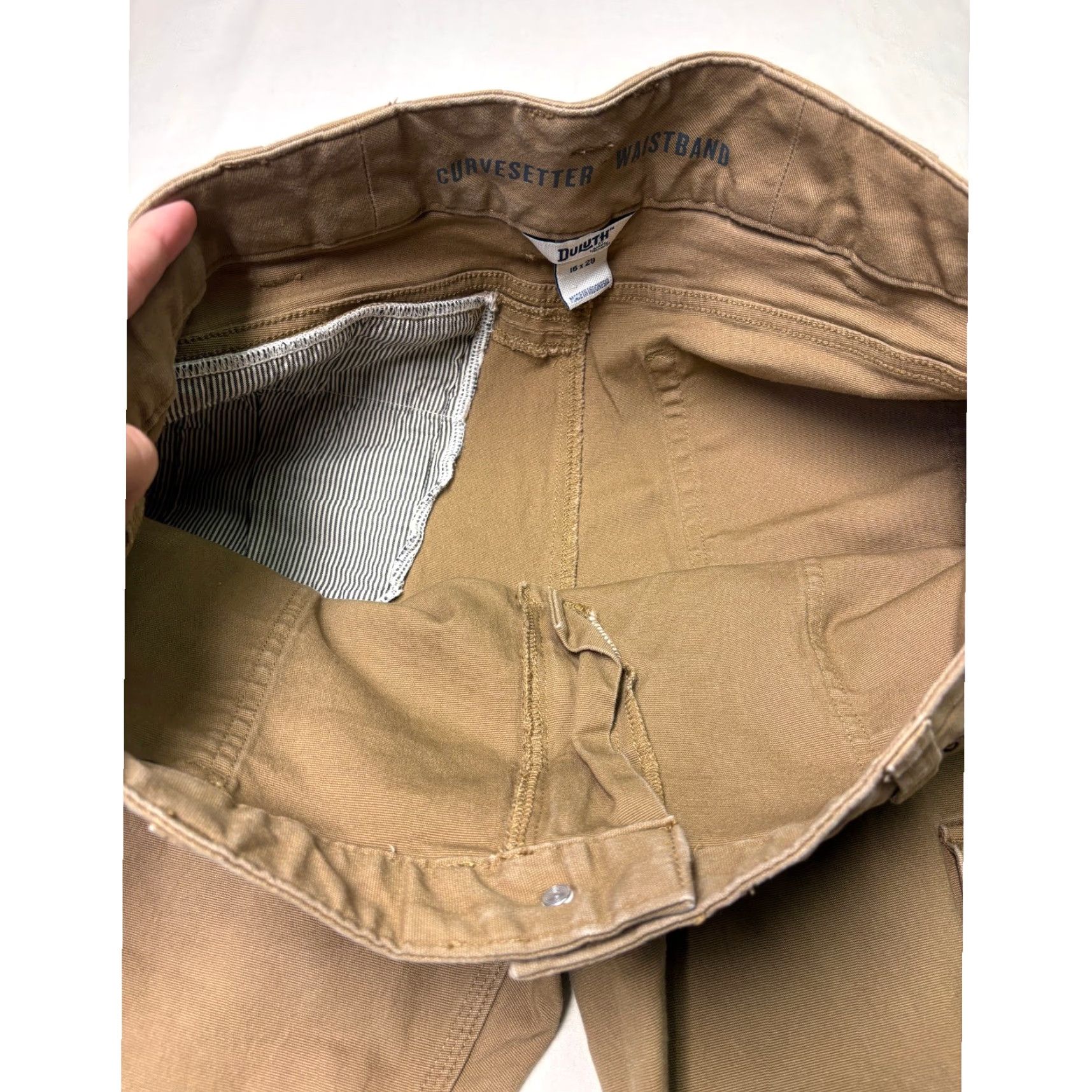 Duluth Trading Company Duluth Trading Co Cargo Pants Women Tan Beige W36x27 Curvesetter Waistband Pockets Stretch Workwear Casual Size 25" / US 0 / IT 36 - 4 Thumbnail