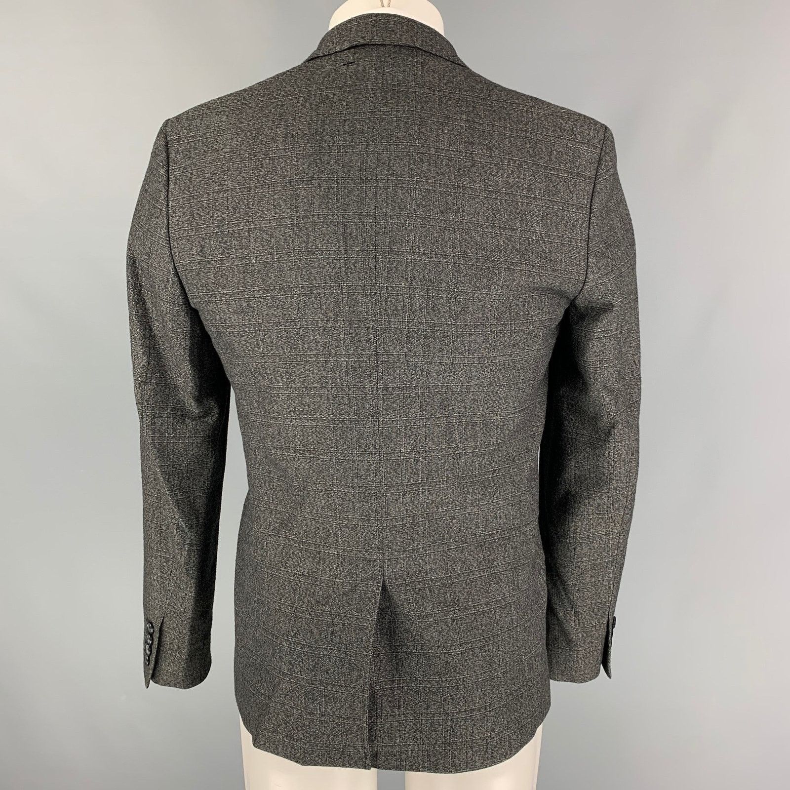 Marc by Marc Jacobs Size M Charcoal Heather Wool Blend Sport Coat Size 38R - 4 Thumbnail