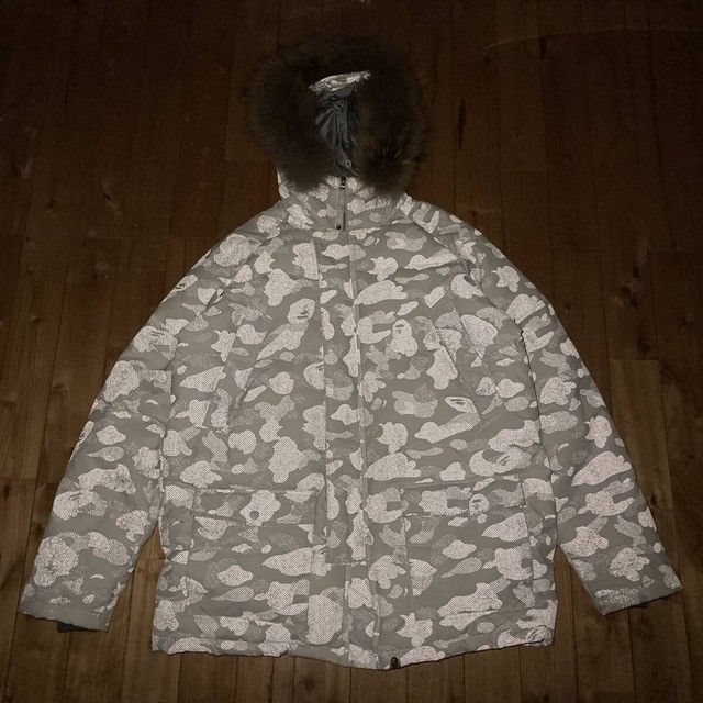 Bape BAPE Reflective Camo Fur Puffer Down Jacket a bathing ape Size US XXL / EU 58 / 5 - 3 Thumbnail
