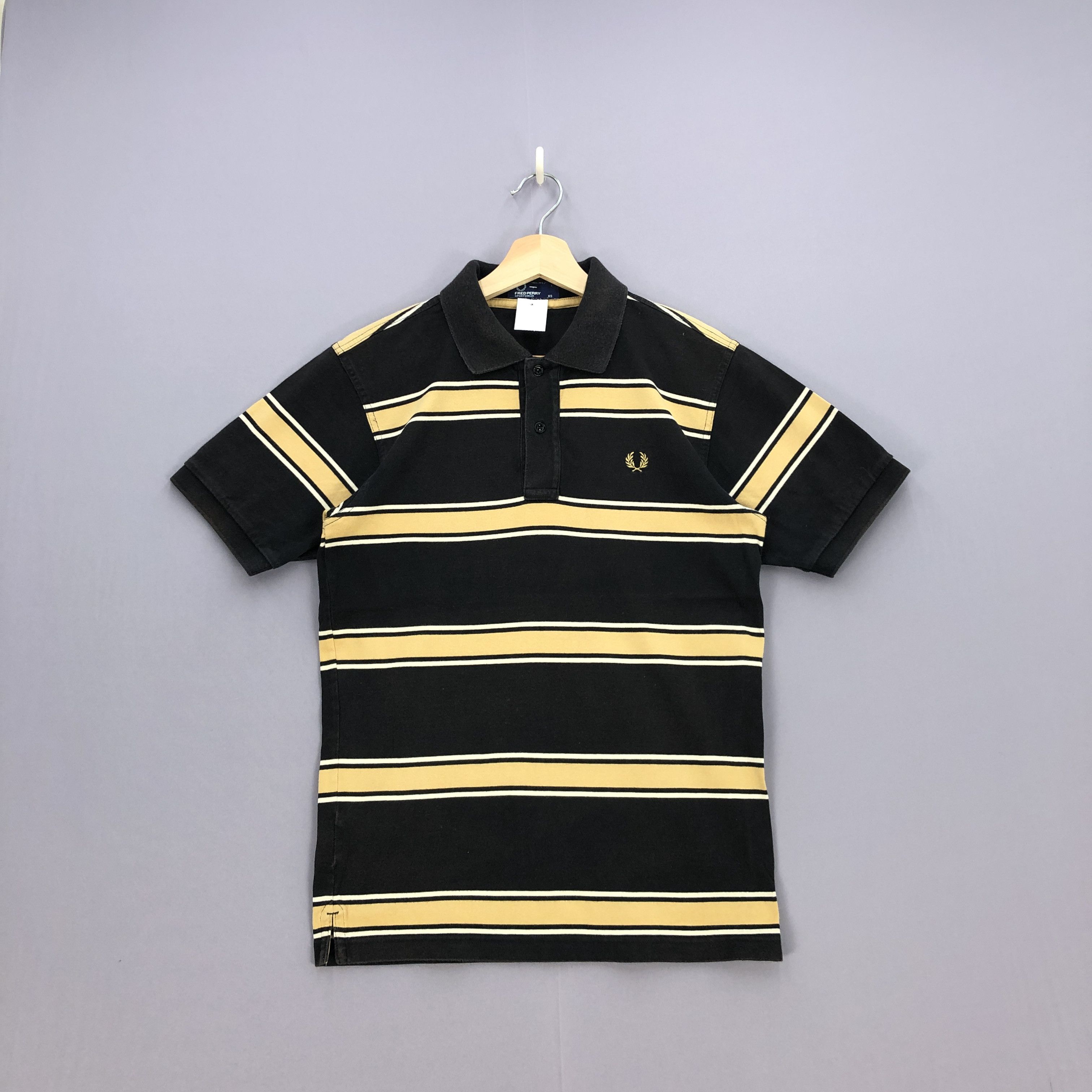 Vintage 90s Fred Perry T Shirt Fred Perry Stripe Polo Tee