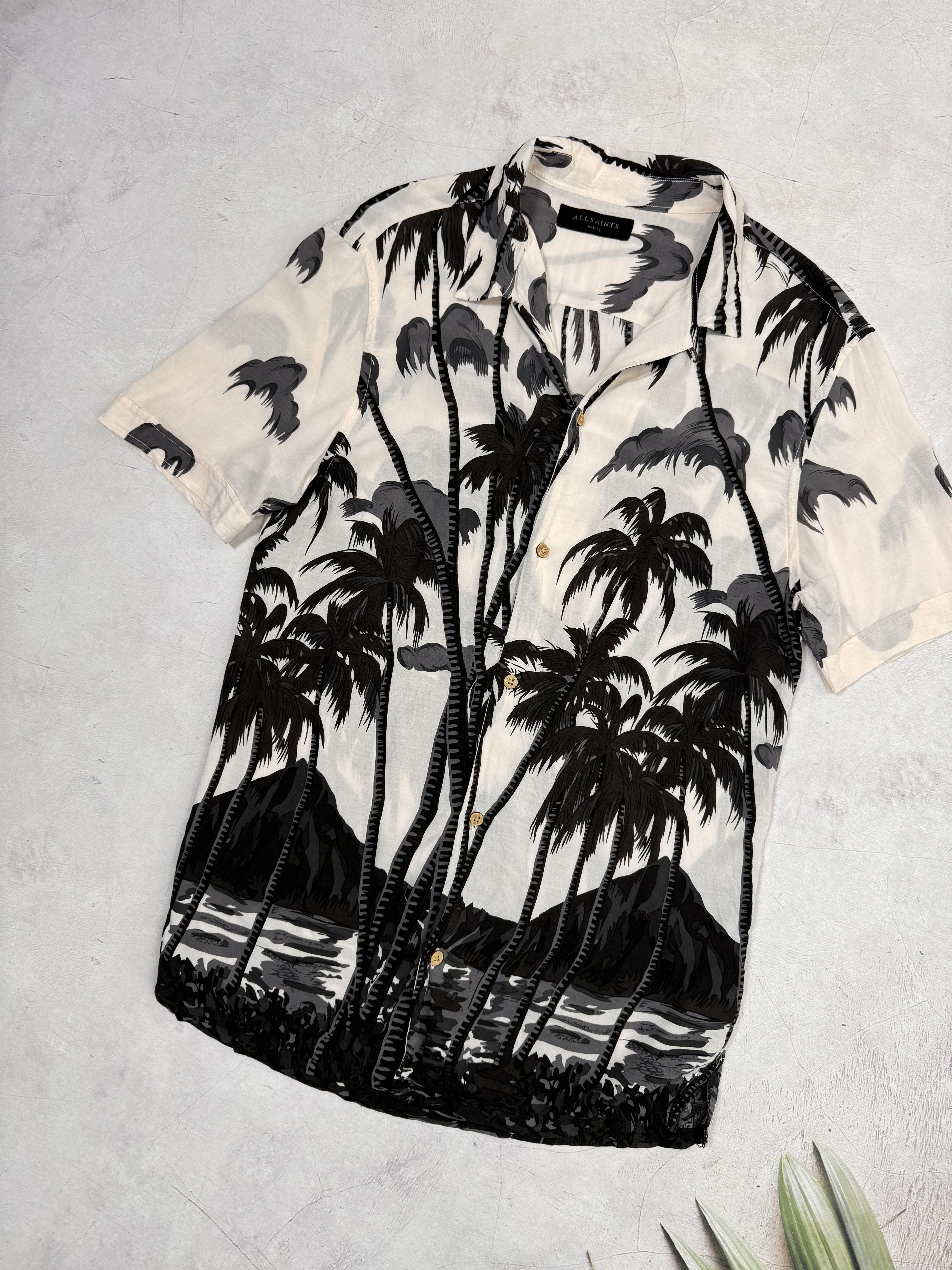 Allsaints Allsaints Hawawiian Shirt Viscose Palmes & Ocean Size US S / EU 44-46 / 1 - 2 Thumbnail