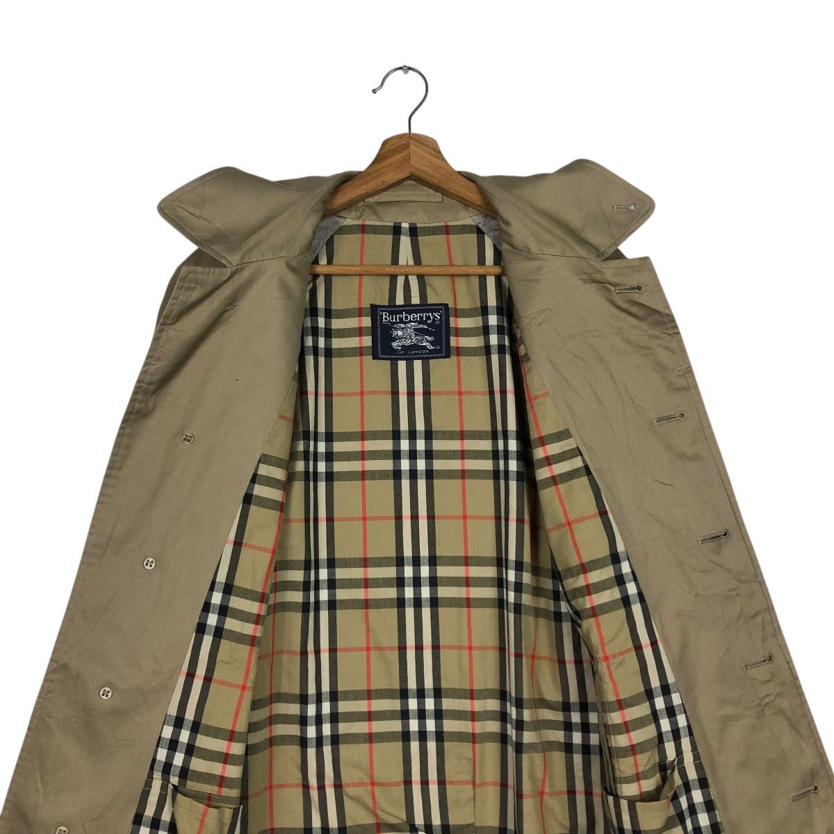 Burberry 🔥VINTAGE BURBERRYS LONDON LONG JACKET NOVA CHECK BLANKET Size US M / EU 48-50 / 2 - 17 Thumbnail