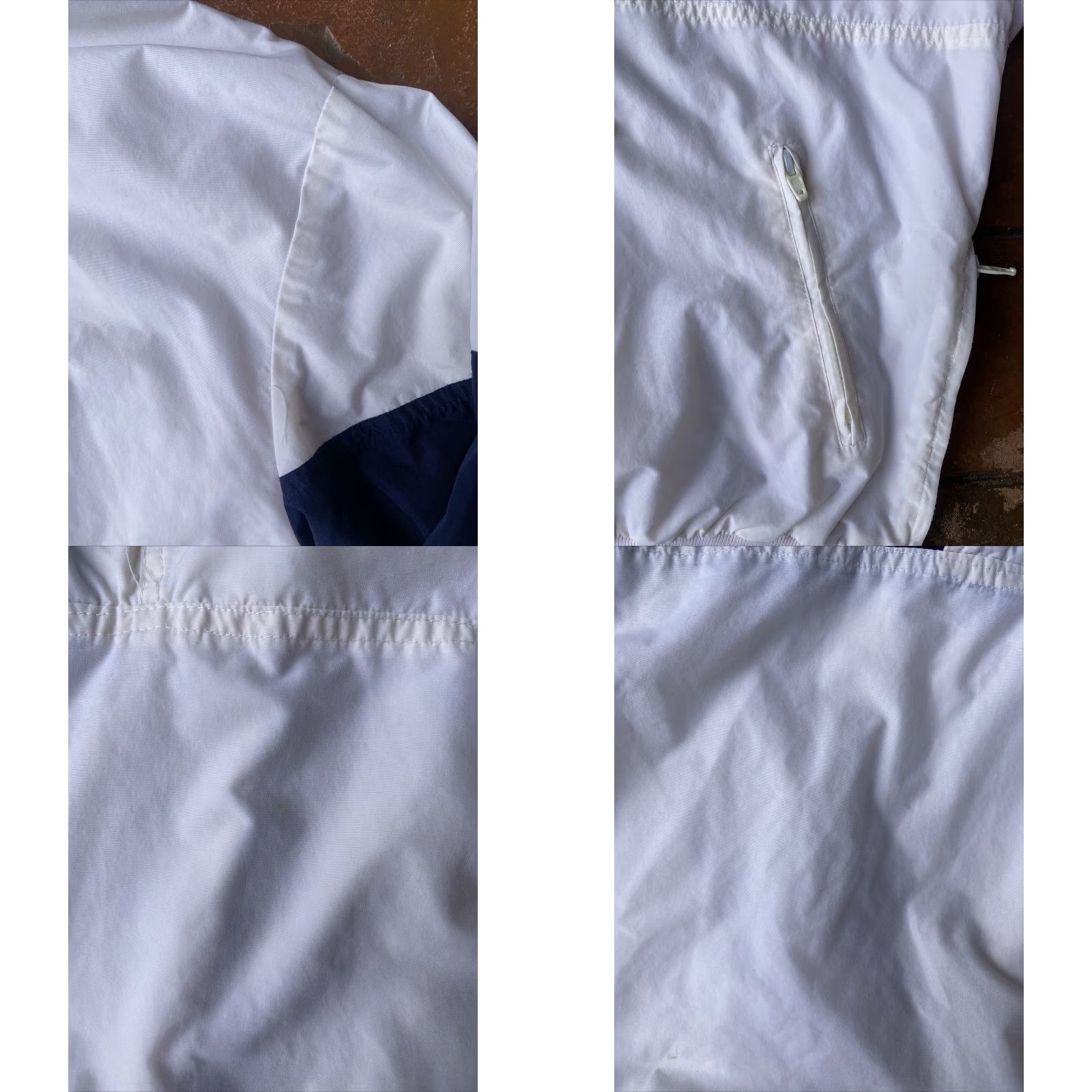 Nike VINTAGE Nike Sailing Windbreaker NYLON Hooded Jacket XL Mens White 80s 90s Size US XL / EU 56 / 4 - 8 Thumbnail