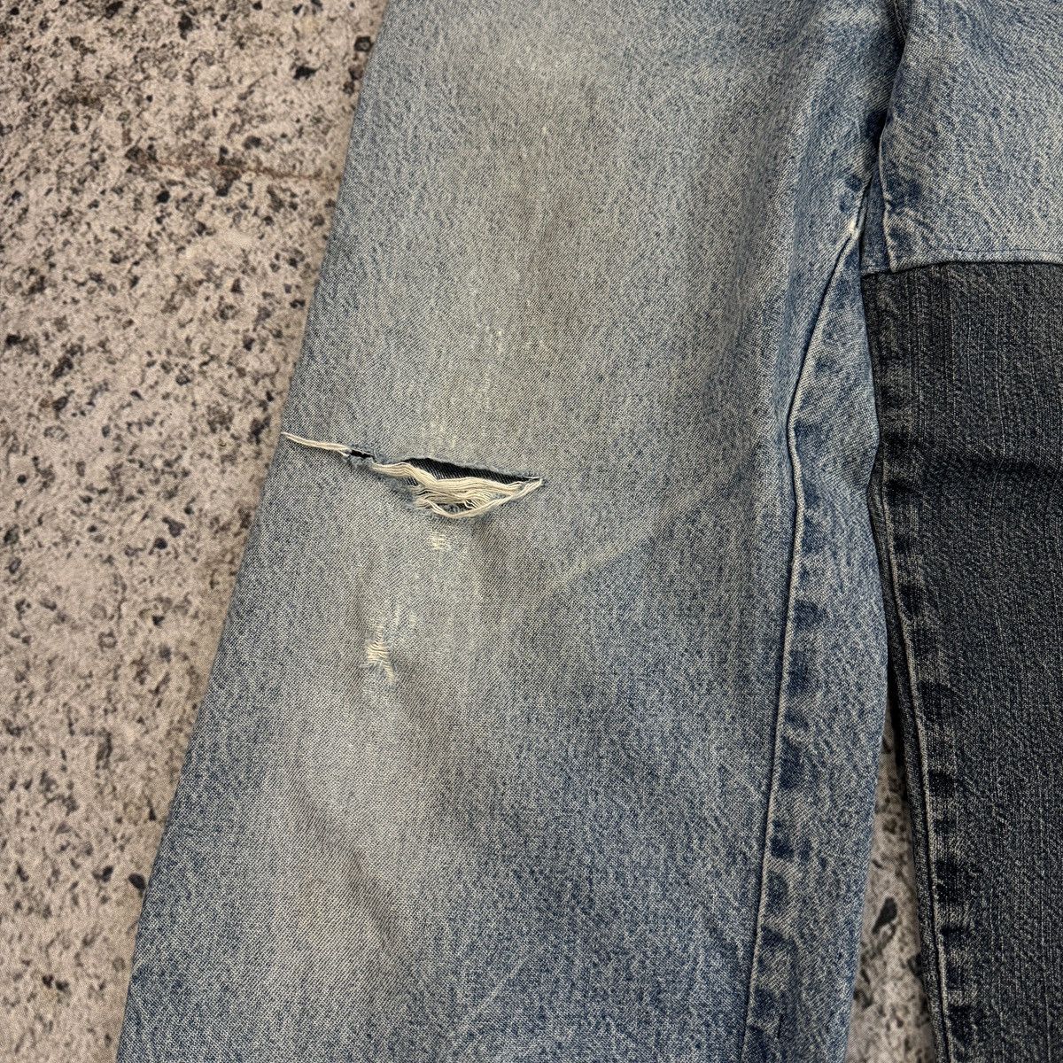 Vintage Dickies Patchwork Faded Thrashed Carpenter Jeans ERD Grunge Size US 28 / EU 44 - 9 Thumbnail