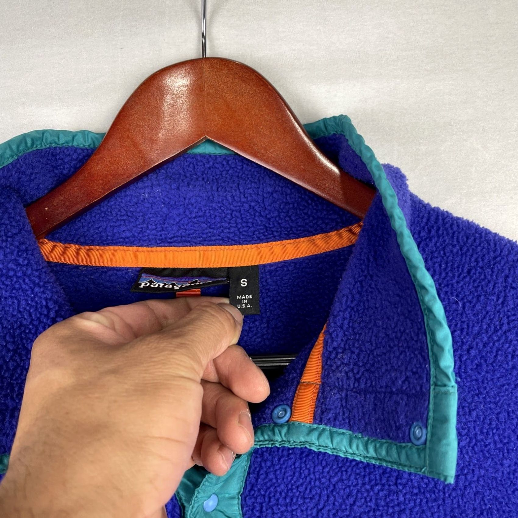 Patagonia VINTAGE Patagonia Snap-T Jacket Mens Small Synchilla Fleece Purple USA Size US S / EU 44-46 / 1 - 6 Thumbnail