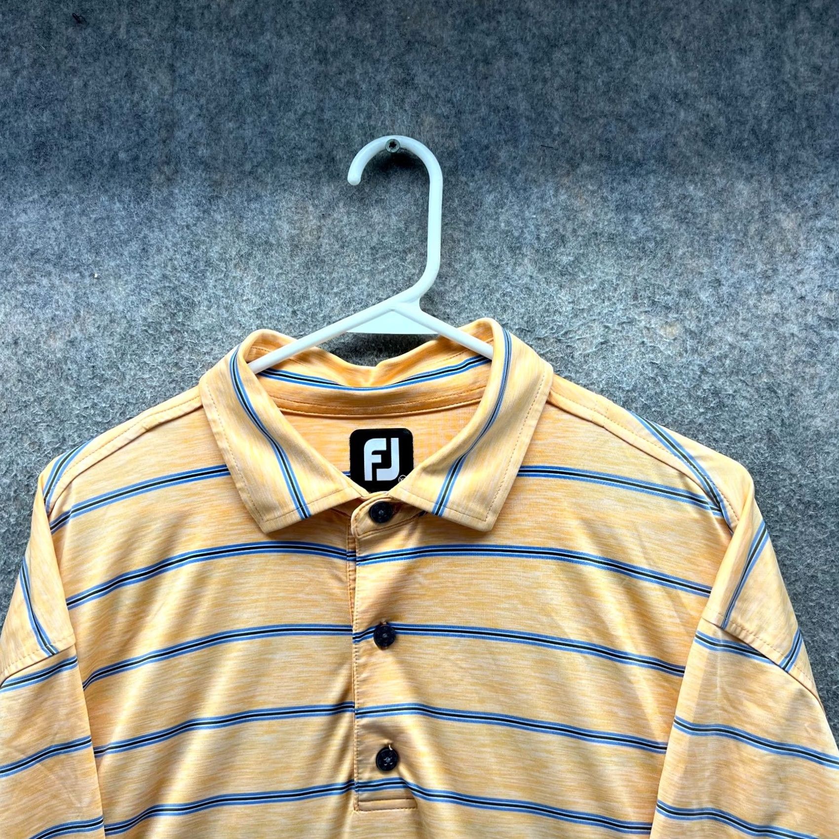 Footjoy FootJoy Polo Shirt Mens XL Yellow Blue Stripes Preppy Knit Golf Golfer Stretch Shirt Jacket? Size US XL / EU 56 / 4 - 5 Thumbnail