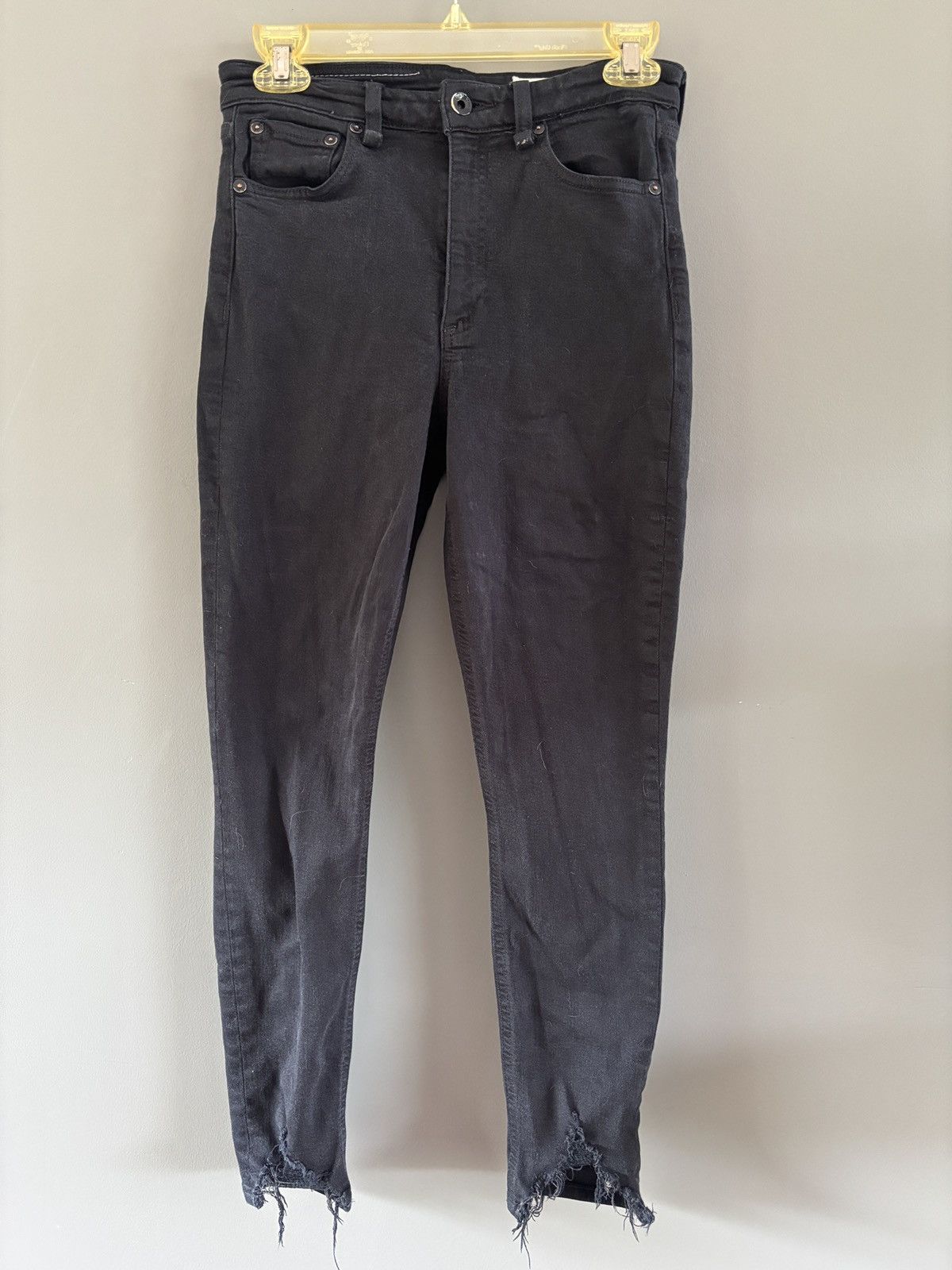 Rag & Bone Rag & Bone Fit 2 Slim Jeans Distressed Denim Womens Black 27 Size 27" / US 4 / IT 40 - 1 Thumbnail