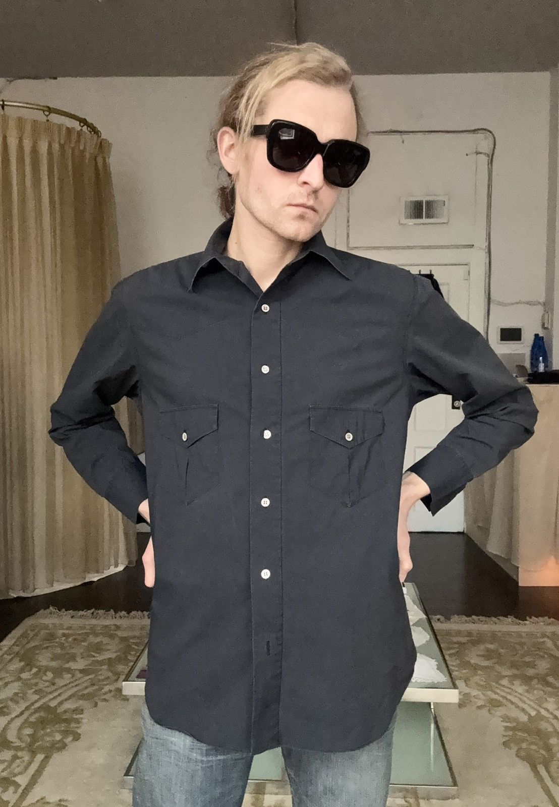 Other Alexander Van Slobbe Archive Garment Dyed Western Shirt Size US M / EU 48-50 / 2 - 7 Thumbnail