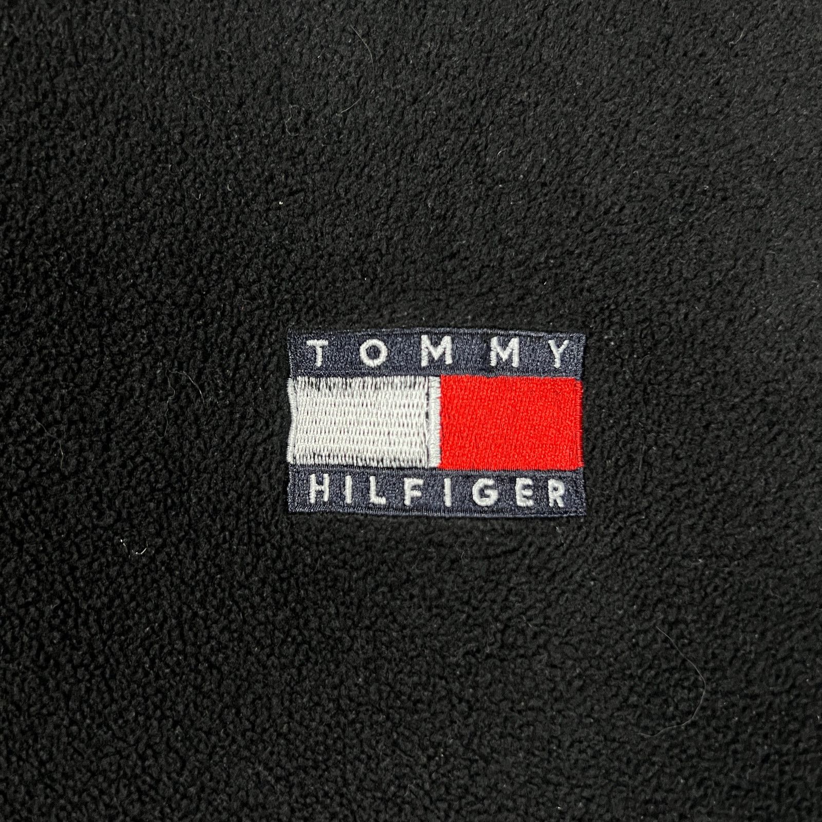 Tommy Hilfiger × Vintage Vintage Tommy Hilfiger Fleece Flag Pullover Zip 90s Jacket Size US XL / EU 56 / 4 - 3 Thumbnail
