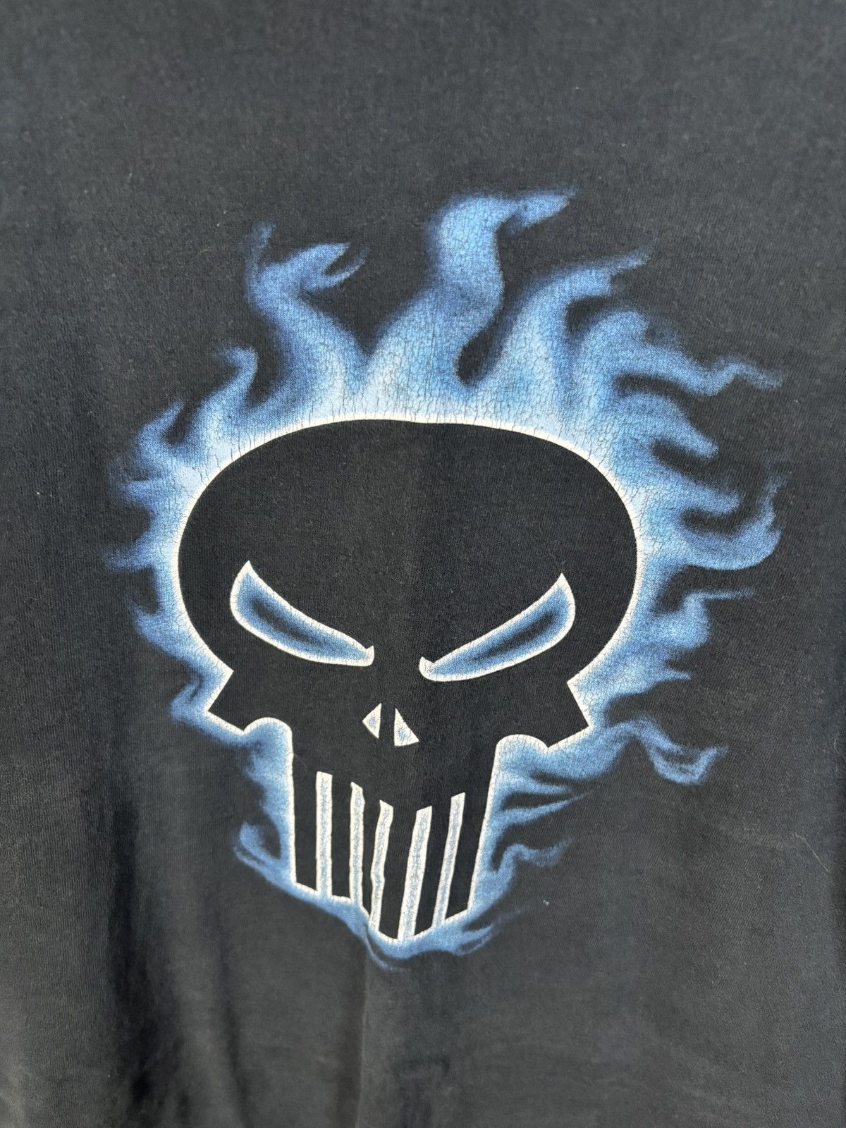 Marvel Comics Vintage Y2K Marvel The Punisher Flames Skull Shirt Sz Large Size US L / EU 52-54 / 3 - 2 Thumbnail