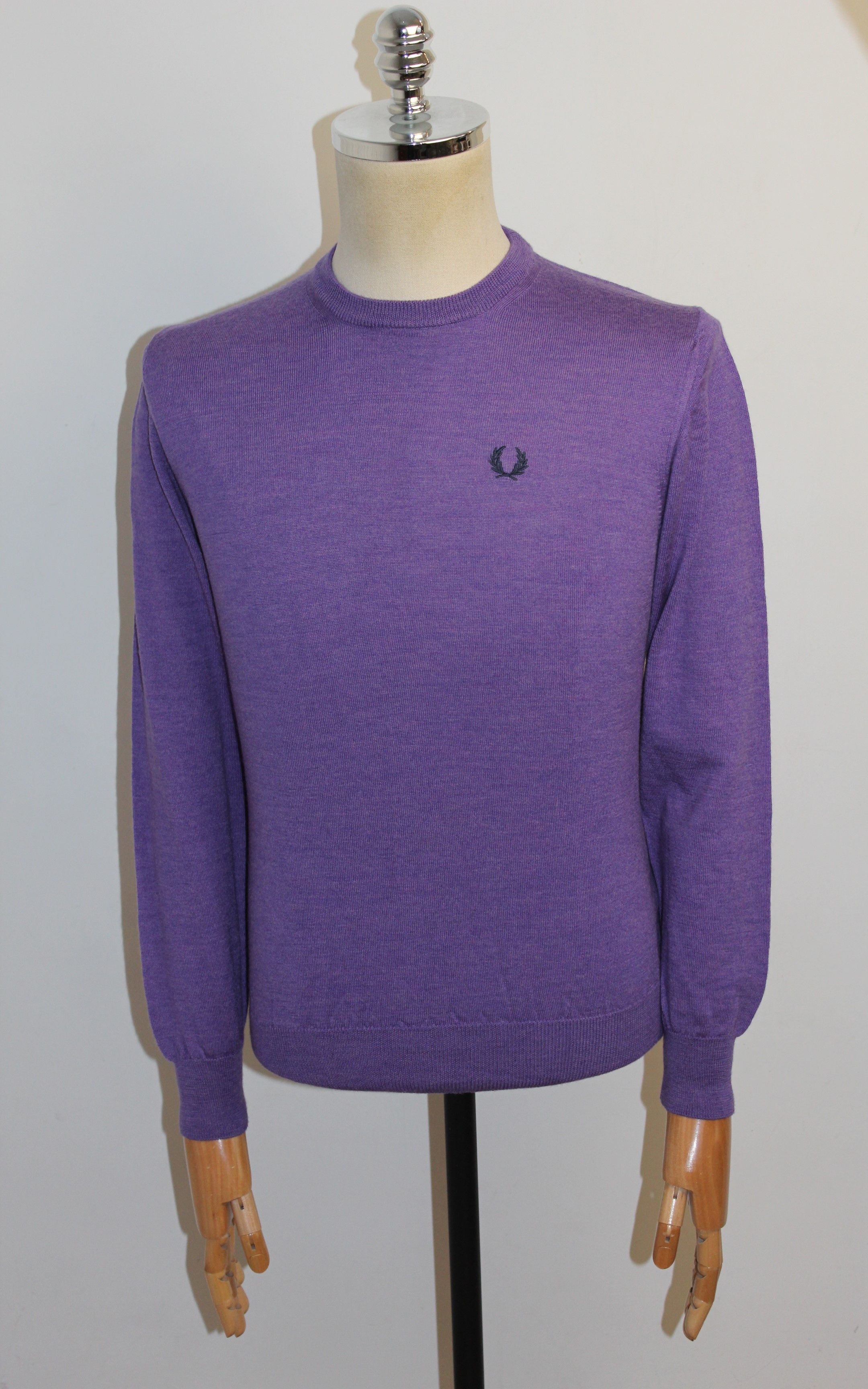 Fred Perry Men's FRED PERRY Crew Neck Wool Jumper Size US S / EU 44-46 / 1 - 2 Thumbnail