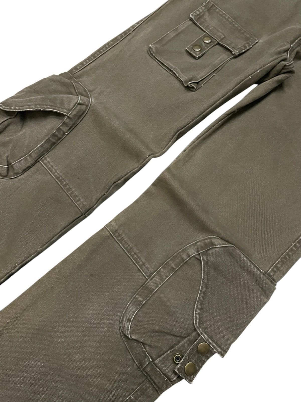 5351 POUR LES HOMMES × Le Grande Bleu (L.G.B.) Identity Japan gasmask 3D Pocket Faded Brown Pants Size US 28 / EU 44 - 4 Thumbnail