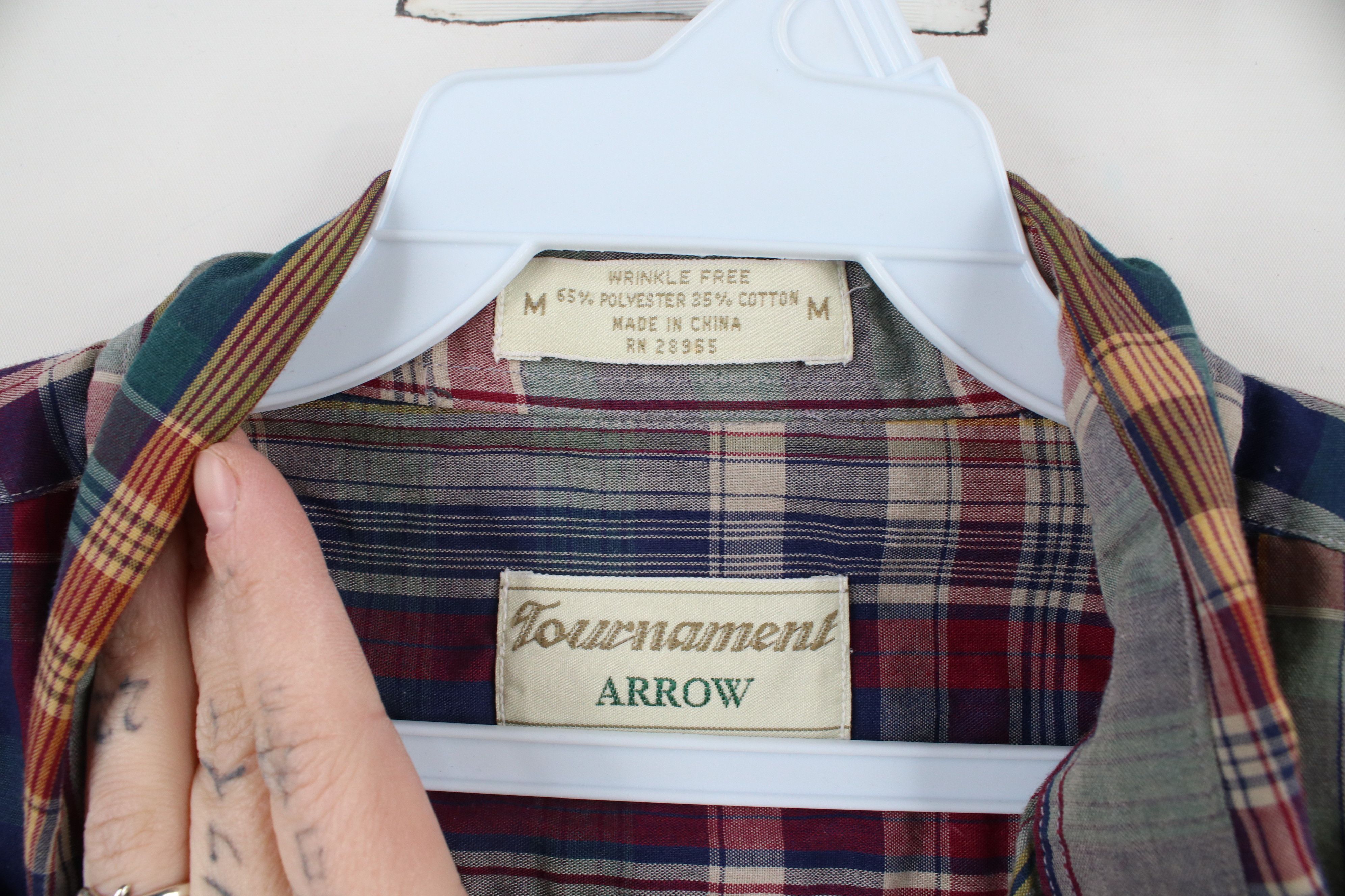 Vintage Vintage 90s Streetwear Madras Plaid Button Down Shirt Size US M / EU 48-50 / 2 - 7 Thumbnail