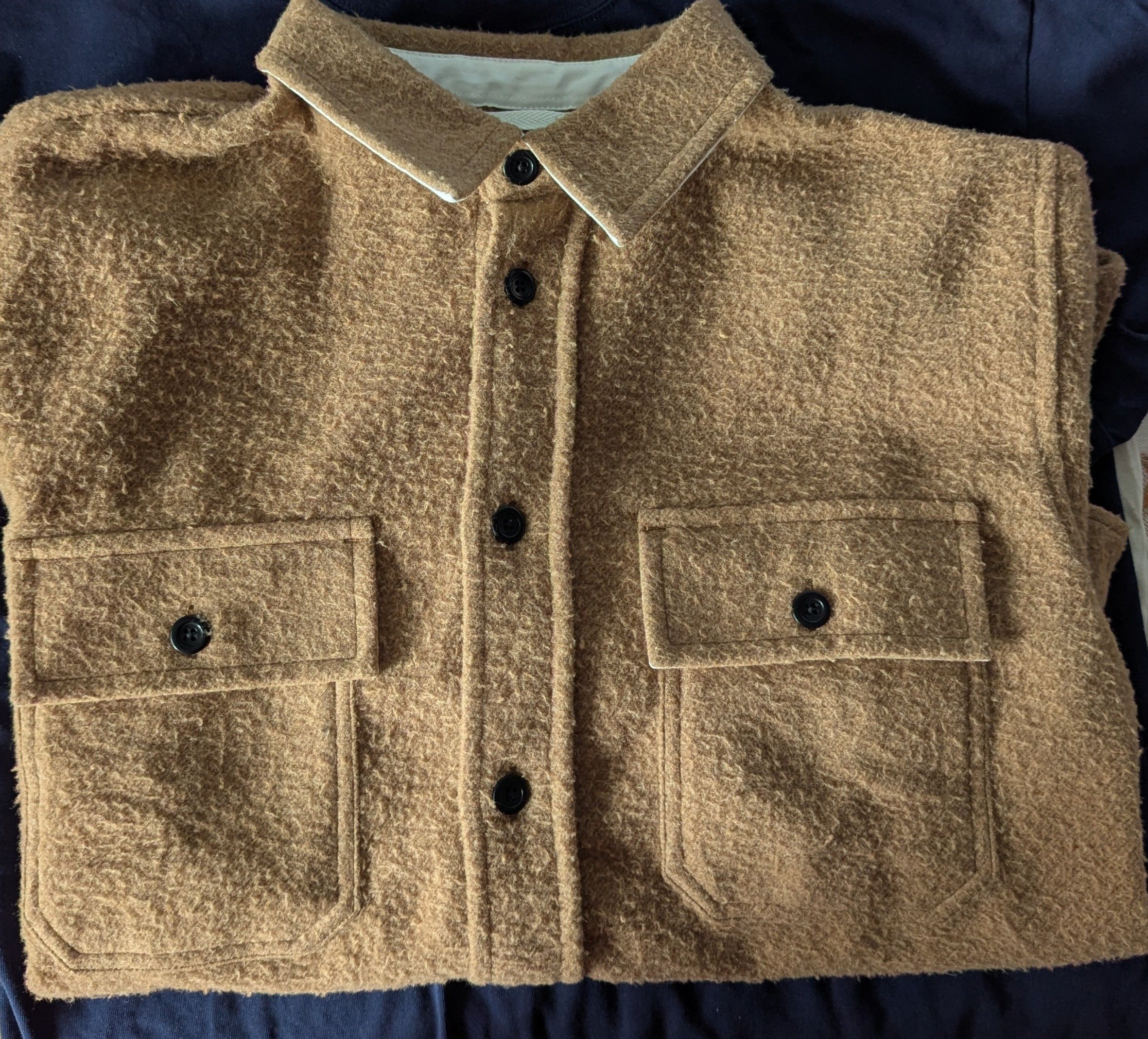 Norse Projects Norse Projects Silas Textured Cotton Wool Overshirt Camel Size US M / EU 48-50 / 2 - 7 Thumbnail