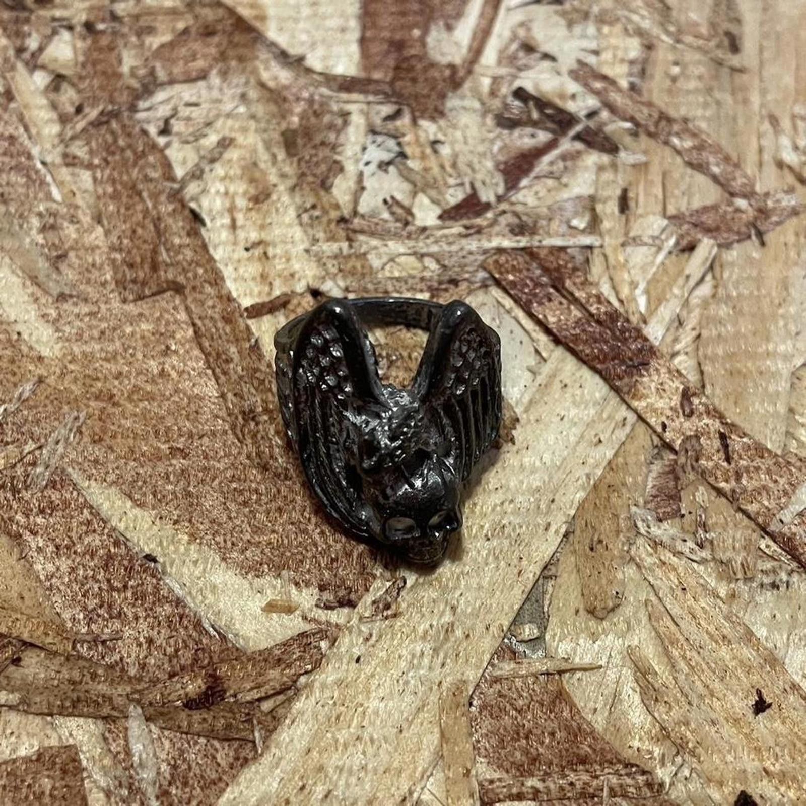 Other [80s Vintage] • : 1980s gothic “Eagle Skull” biker ring. Size ONE SIZE - 3 Thumbnail