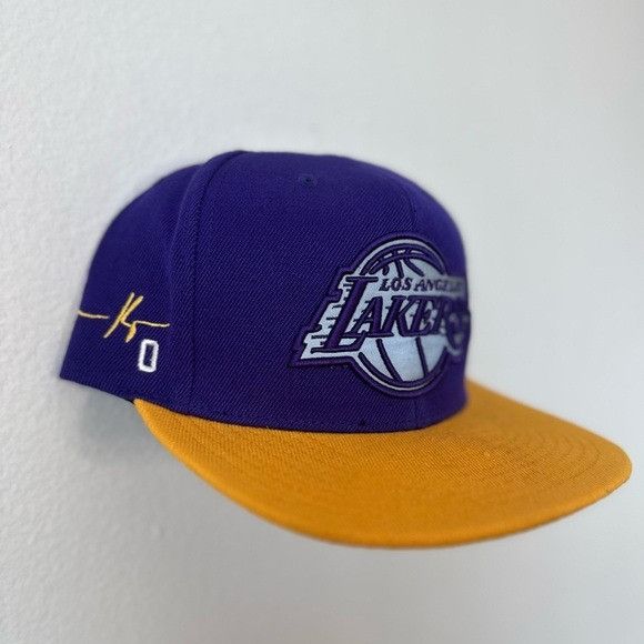 Mitchell & Ness NEW LA LAKERS KYLE KUZMA #0 MITCHELL & NESS FLATBILL SNAPBAC Size ONE SIZE - 2 Thumbnail