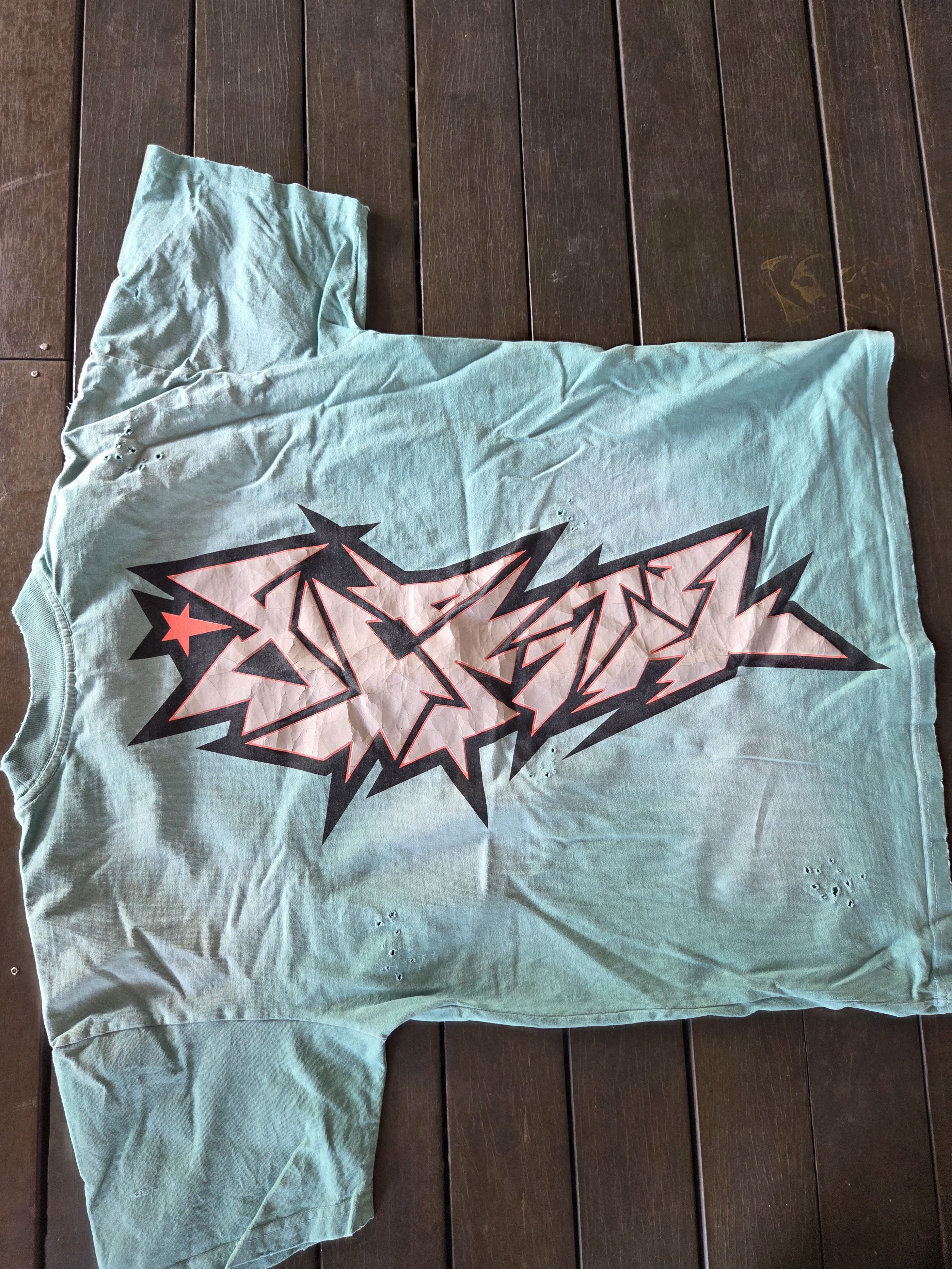HELLSTAR Unreleased Hellstar Turquoise cracked print Capsule 10 shirt Size US S / EU 44-46 / 1 - 18 Thumbnail