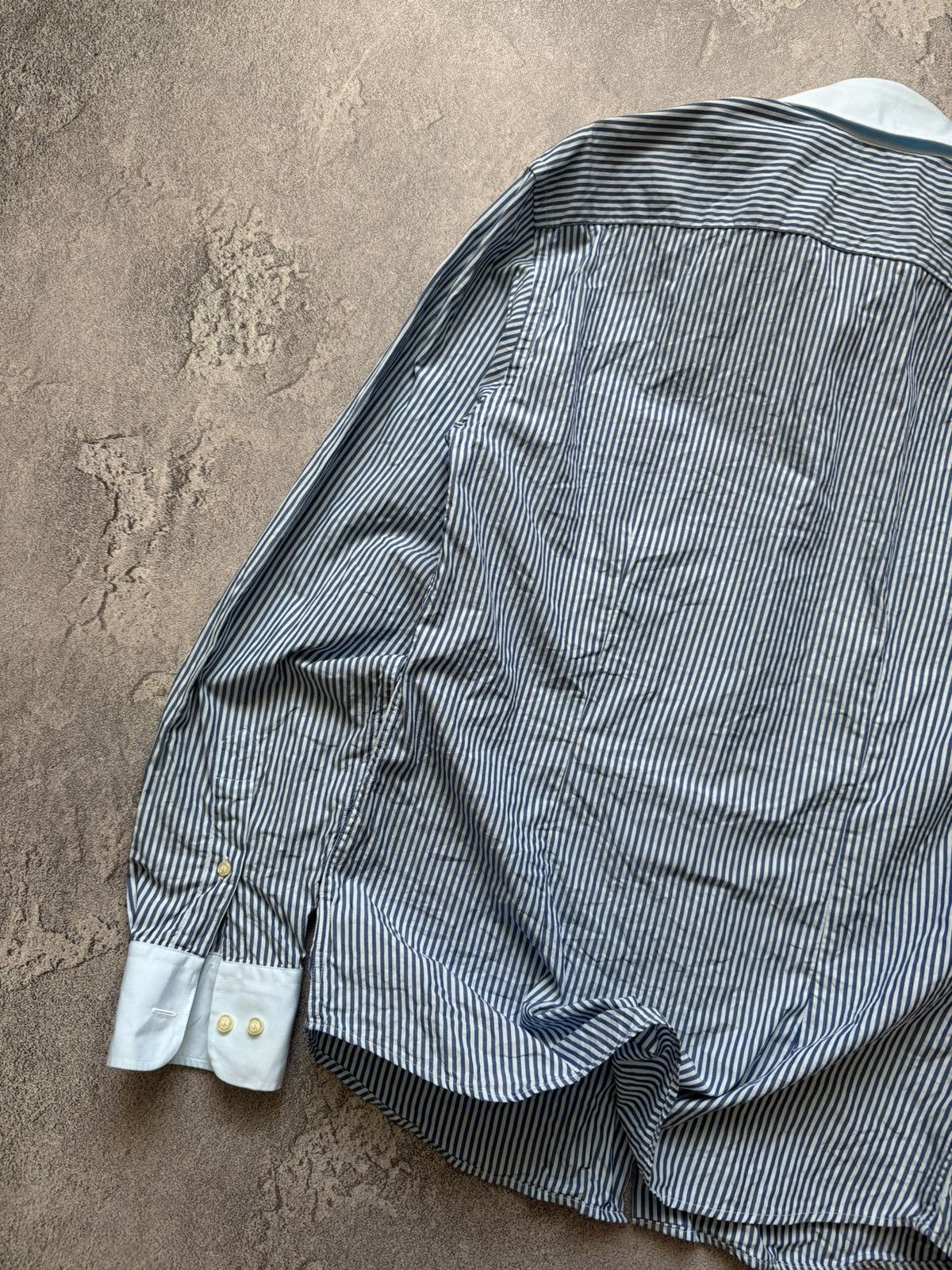 Dolce & Gabbana × Vintage Dolce & Gabbana M striped shirt button up polo long sleeve Size US M / EU 48-50 / 2 - 16 Thumbnail