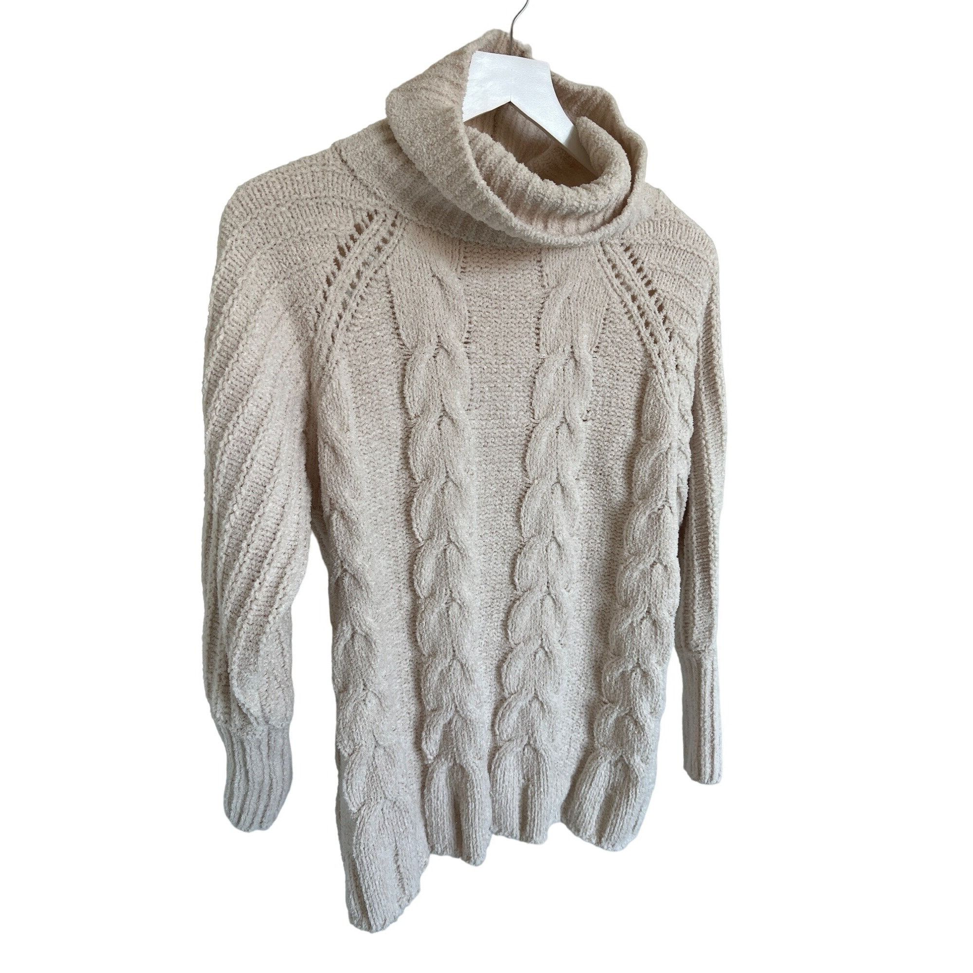 Other Moon & Madison Ivory Cowl Neck Cable-Knit Sweater Size S / US 4 / IT 40 - 2 Thumbnail