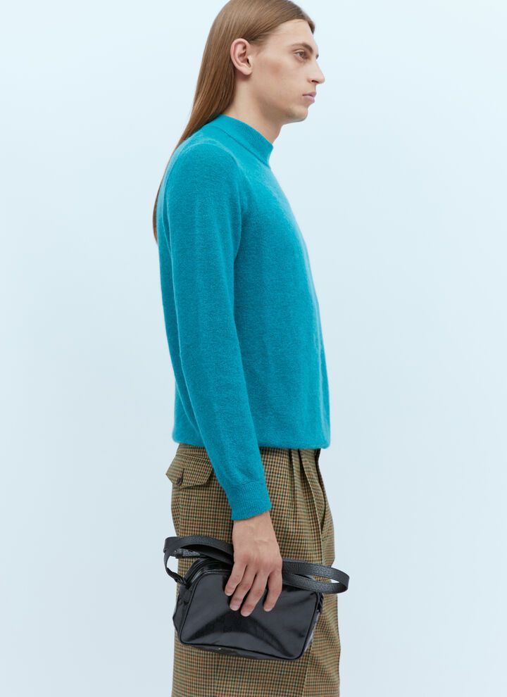 Gucci o1s1wg110925 Logo Embroidery Knit Sweater in Blue Size US L / EU 52-54 / 3 - 3 Thumbnail
