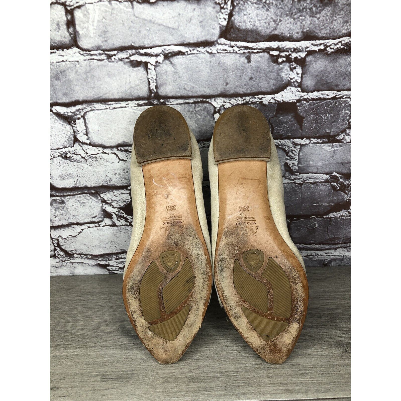 Other Attilio Giusti Leombruni Beige Leather Snake Pointed Cap Toe Size US 9 / IT 39 - 21 Thumbnail