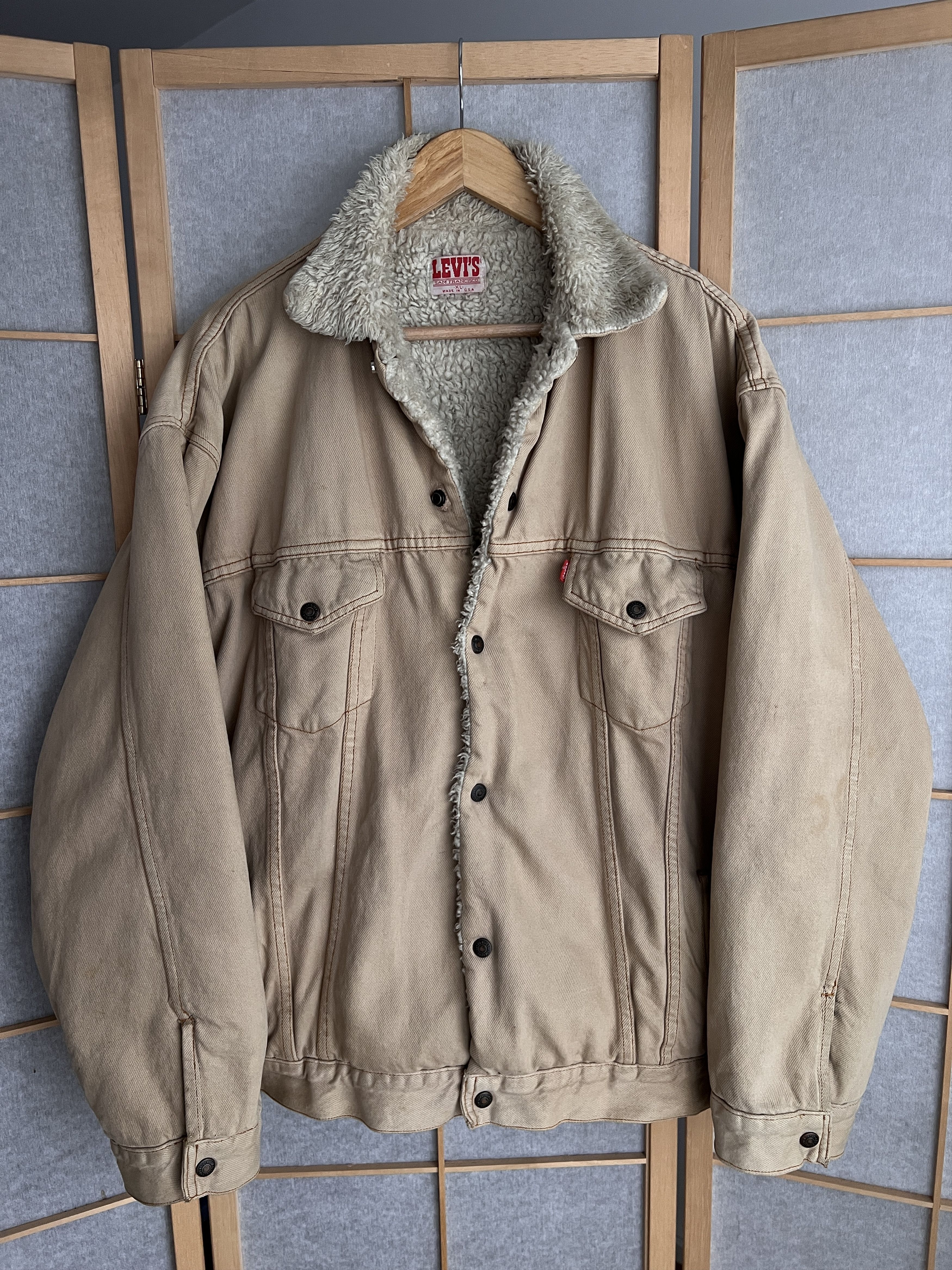 Faded VTG 80s Levis San Francisco USA denim jacket trucker