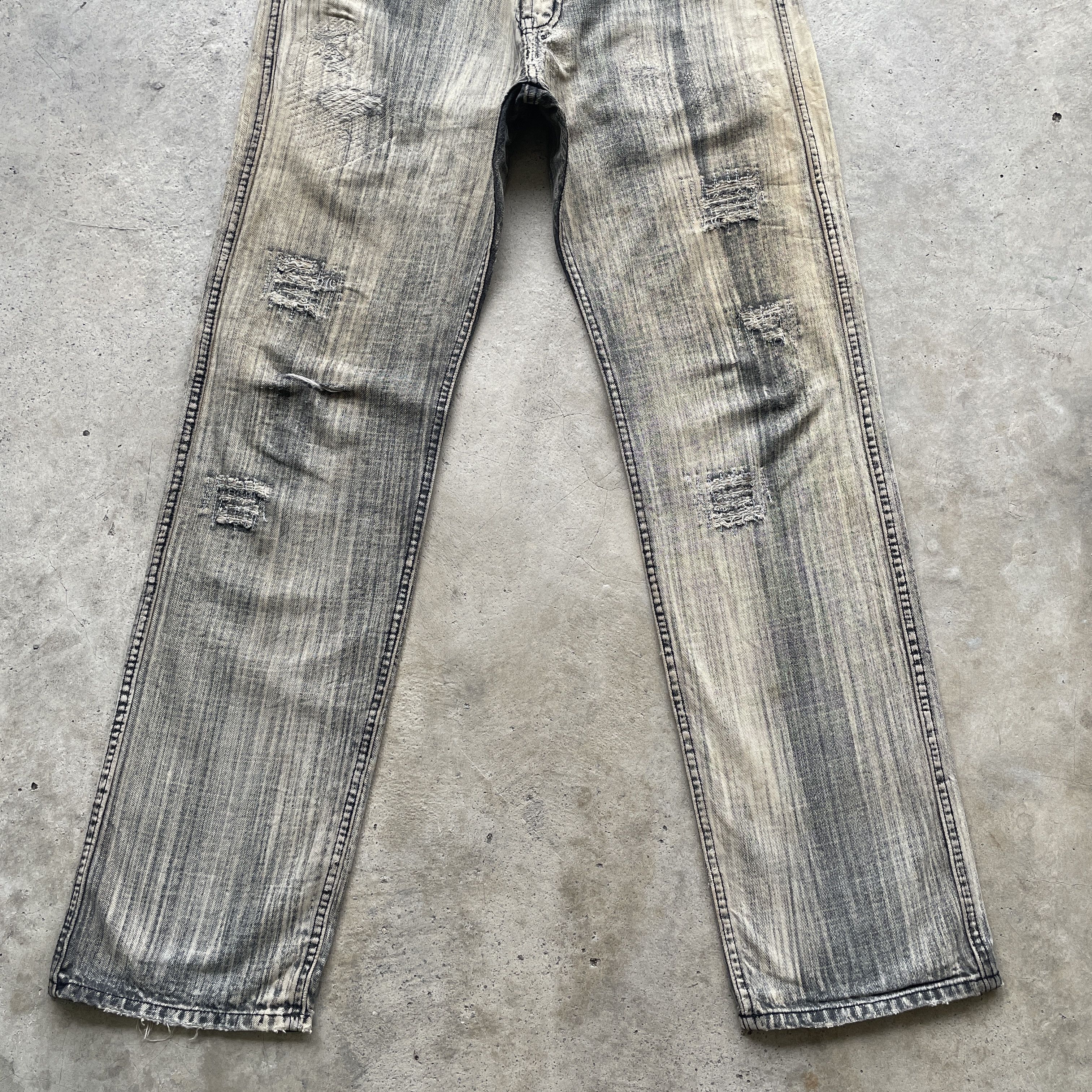 Japanese Brand × Vintage Vintage Japanese Acid Wash Distressed Faded Jeans Pants W32 Size US 32 / EU 48 - 4 Thumbnail