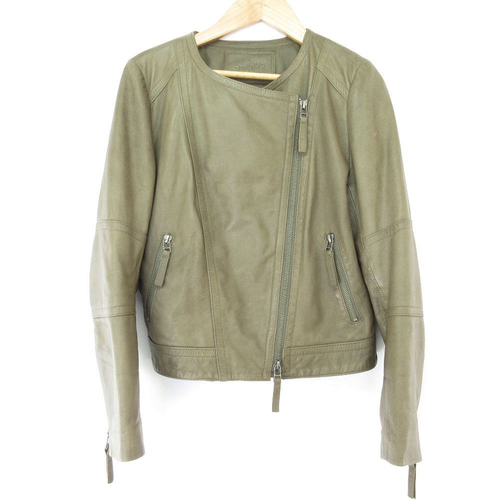 Other Other GRACE CONTINENTAL Lamb Leather No Collar Riders Jacket Leather Outerwear DUTY FREE for USA Size ONE SIZE - 1 Thumbnail