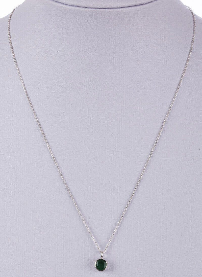 Handmade Sterling Silver Faceted Emerald Astrology Pendant Necklace Size ONE SIZE - 2 Thumbnail