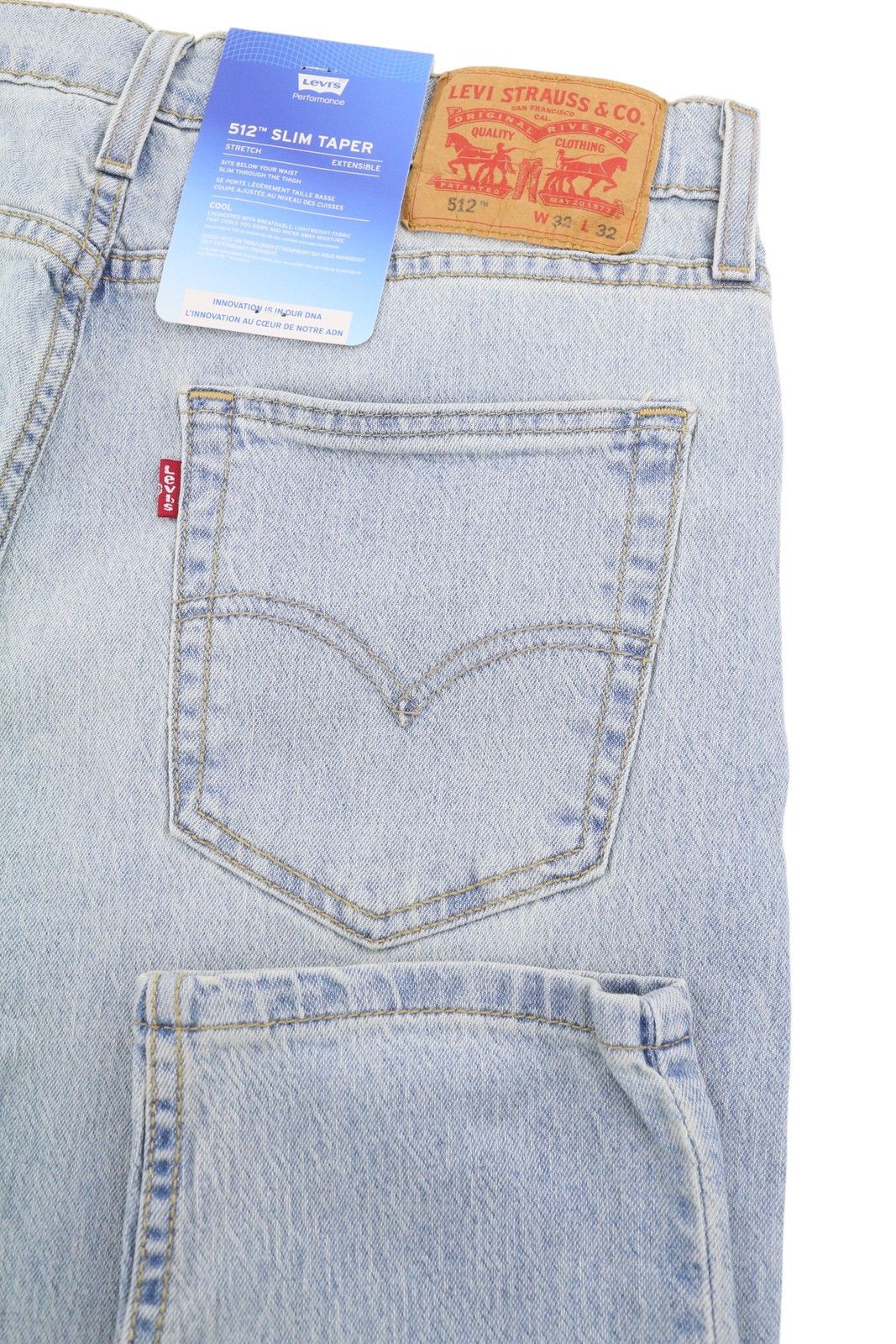 Levi's 512 W32/L32 Slim Taper Faded Blue Jeans 87082 Size US 32 / EU 48 - 5 Thumbnail
