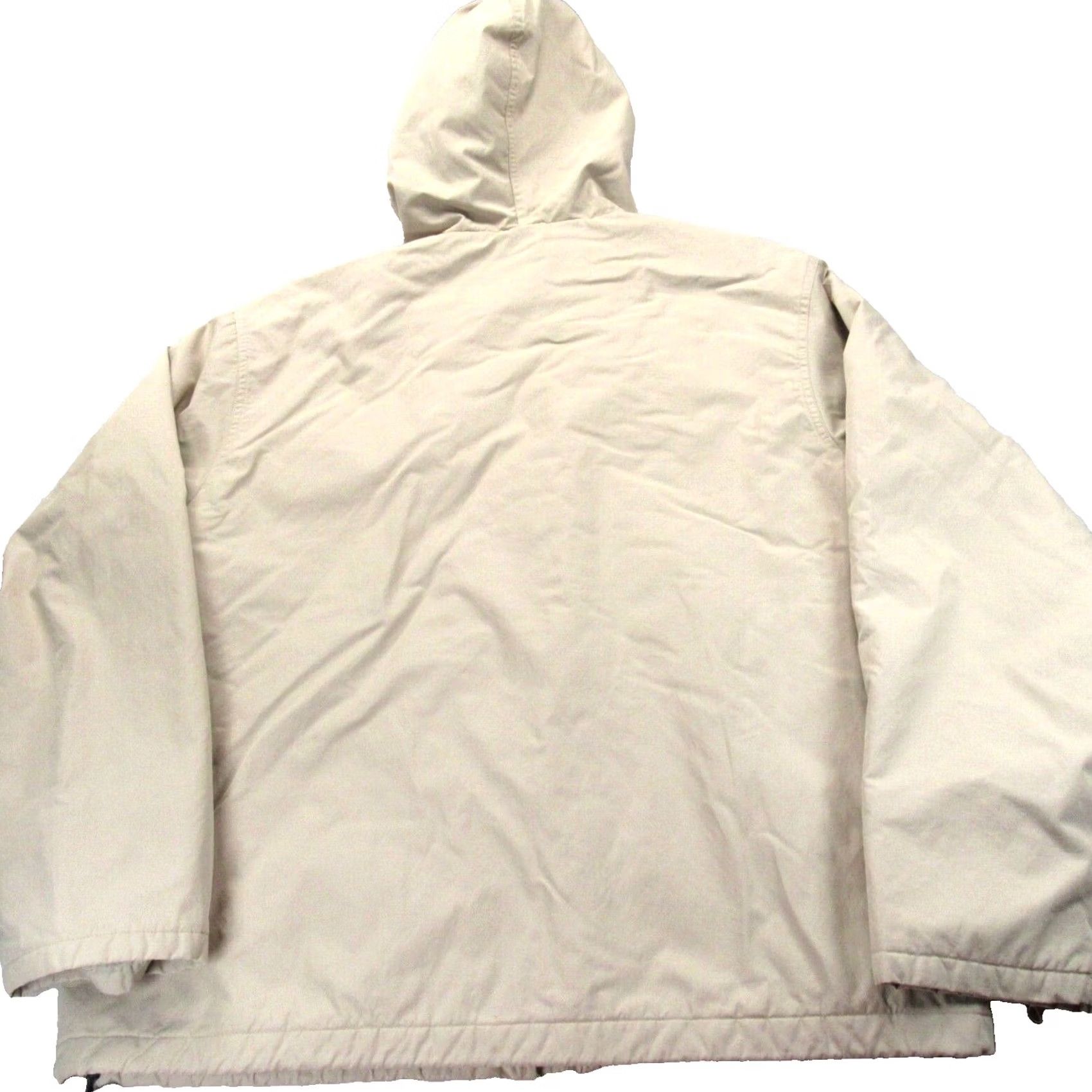 Eddie Bauer VINTAGE Eddie Bauer Jacket Mens XL Beige Hooded Pockets Insulated Full Zip Nylon Weatherproof Rain Coat 90s Outdoor Mens Size US XL / EU 56 / 4 - 3 Thumbnail
