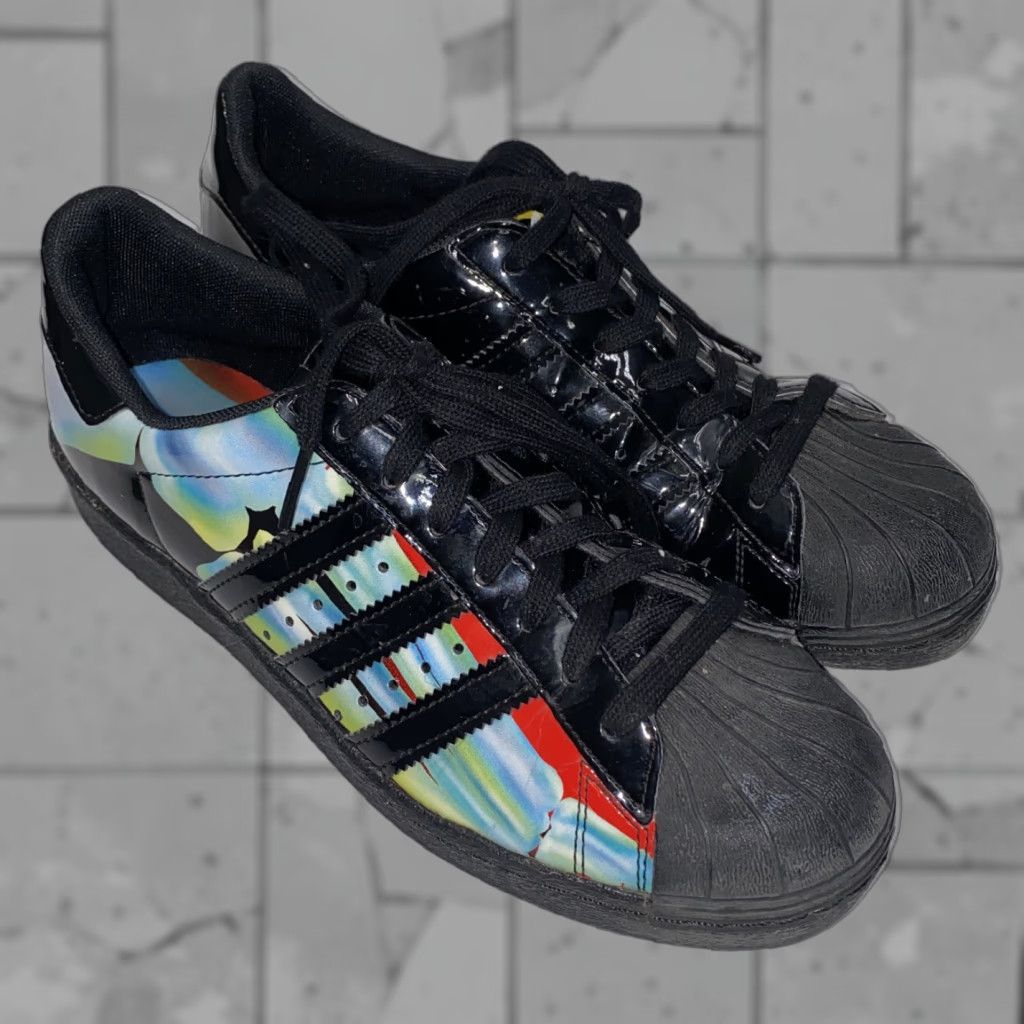 Adidas Adidas Women's Black Leather Sneakers, Lace Up, Casual, Size 6.5 (UK 5), Low Top, Athletic Size US 5 / IT 35 - 1 Thumbnail