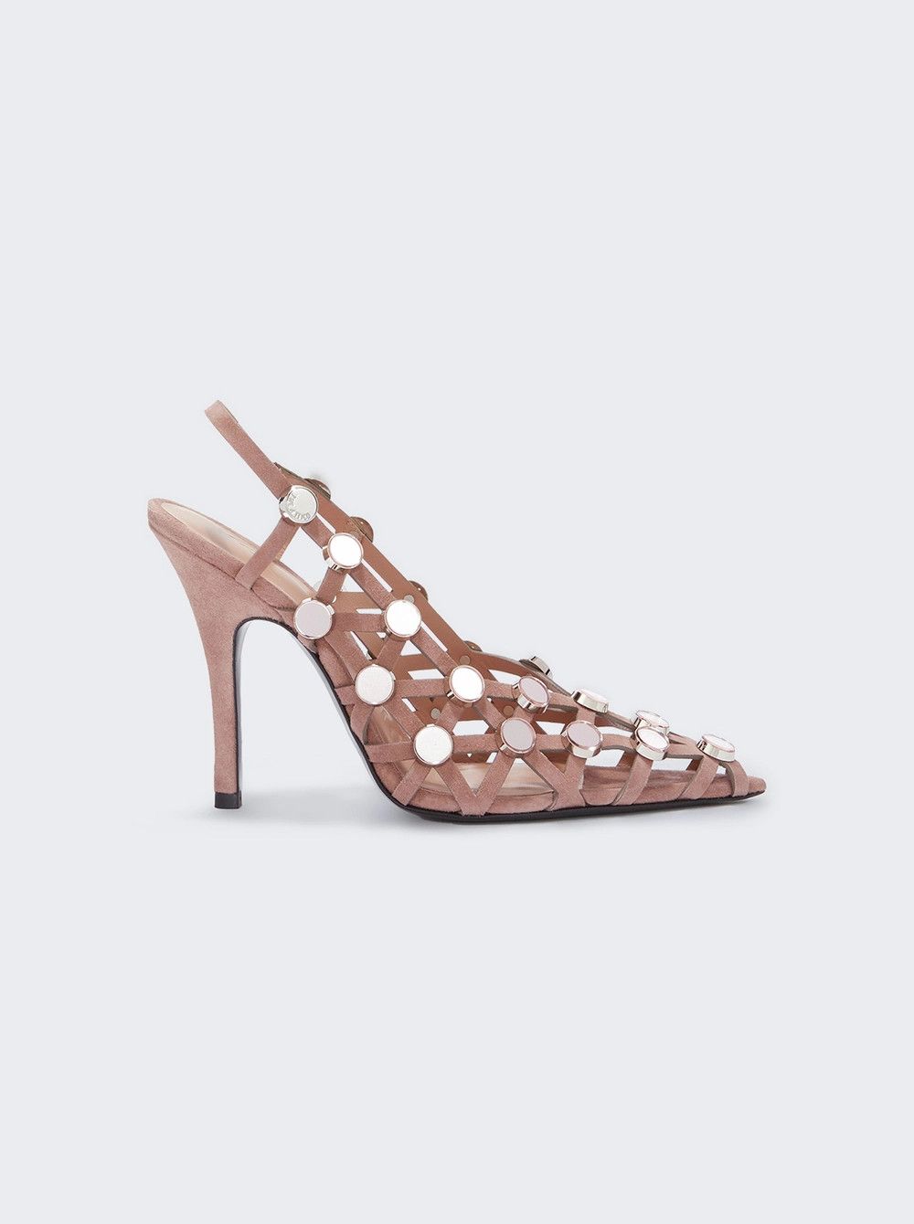 The Attico o1mle0526 Grid Slingback Pumps in Neutrals Size US 11 / IT 41 - 1 Thumbnail