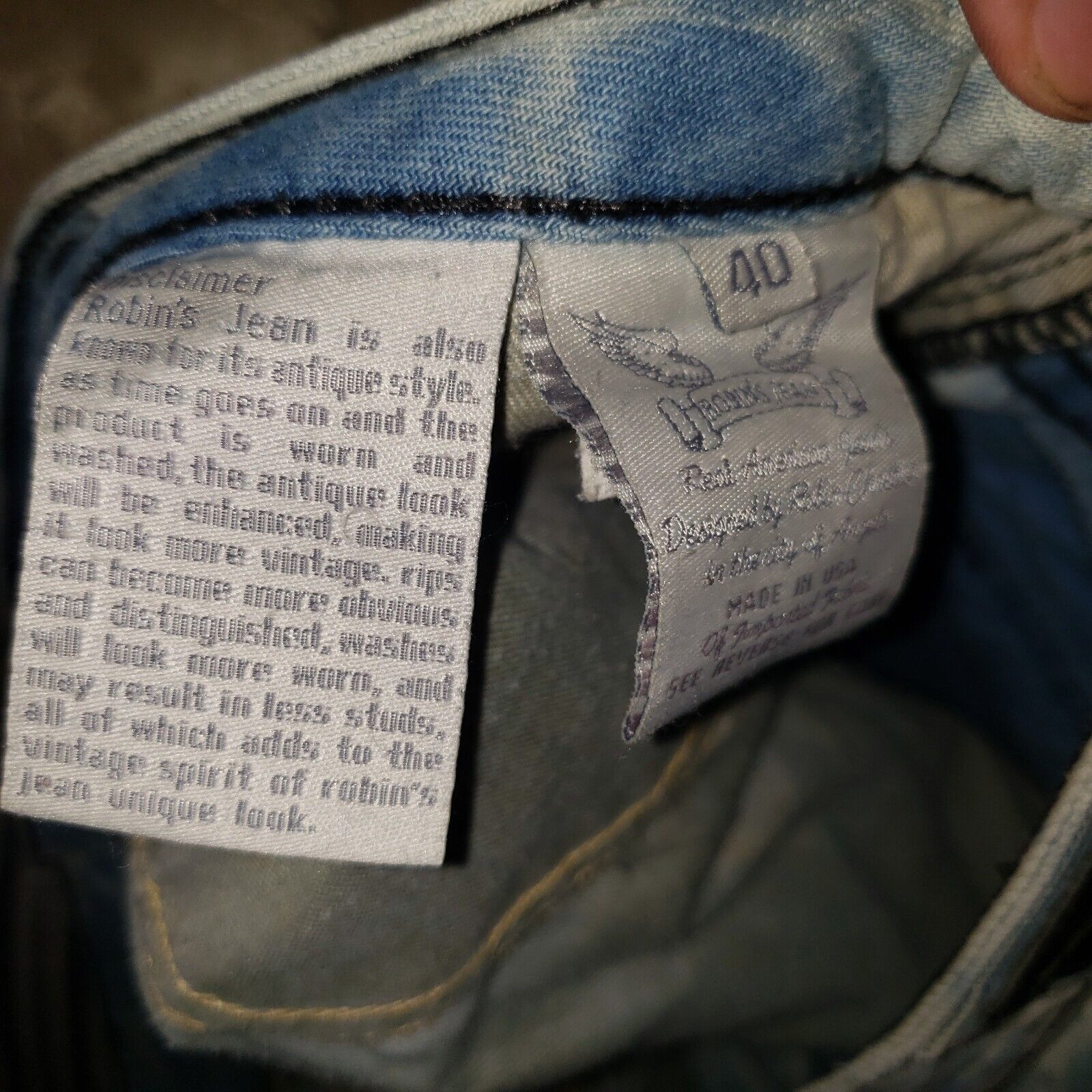 Robins Jeans Robins Jeans Blues Sz 40 Size US 40 / EU 56 - 5 Thumbnail