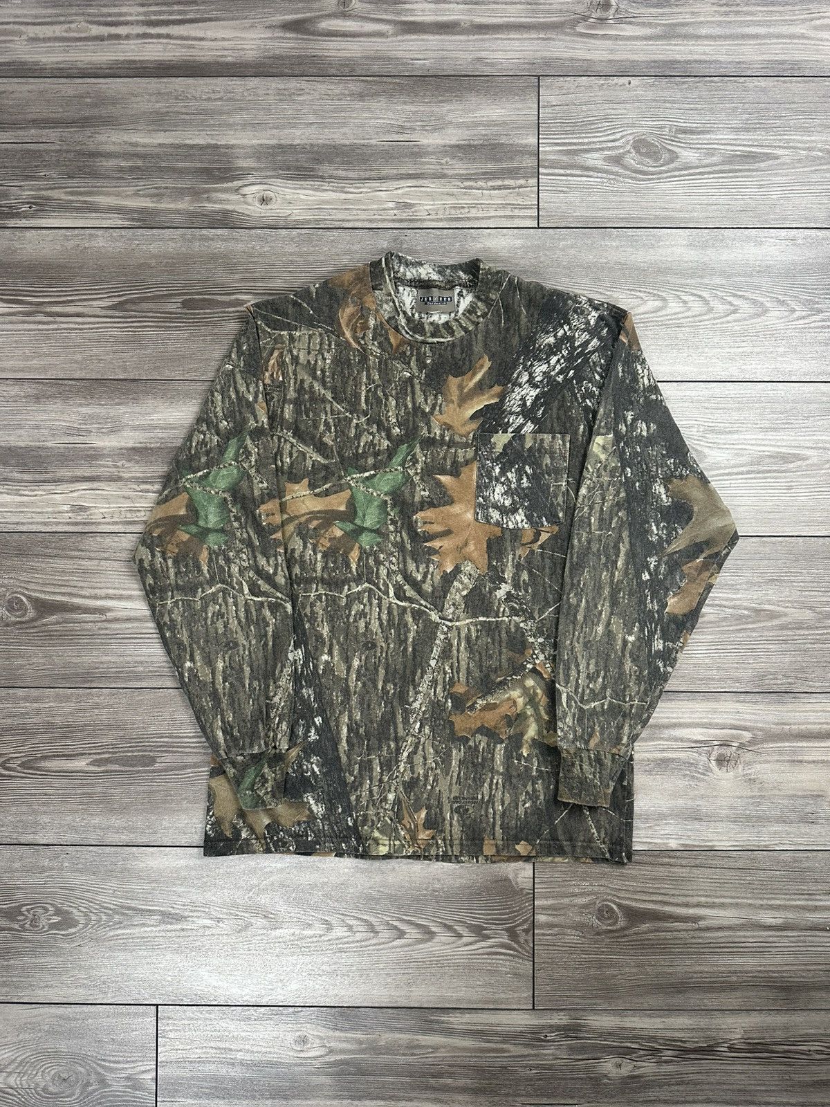 Jerzees Y2K Jerzees Real Tree Camo Pocket Longsleeve Size US M / EU 48-50 / 2 - 1 Thumbnail