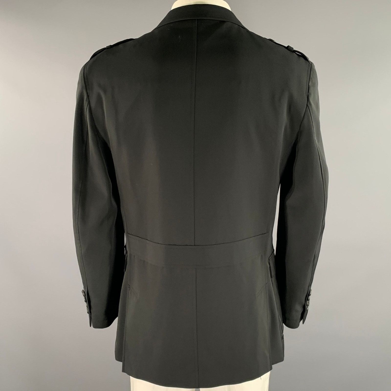 Other RED BRIDGE Size XL Black Polyester Blend Military Sport Coat Size 44R - 4 Thumbnail