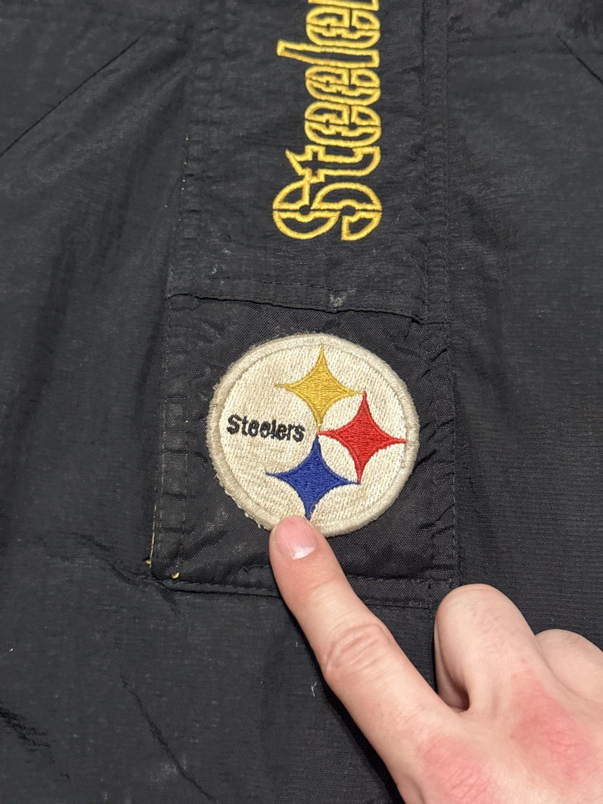 Starter Vintage 90s Pittsburgh Steelers Starter Lrg Pullover Jacket Size US L / EU 52-54 / 3 - 7 Thumbnail