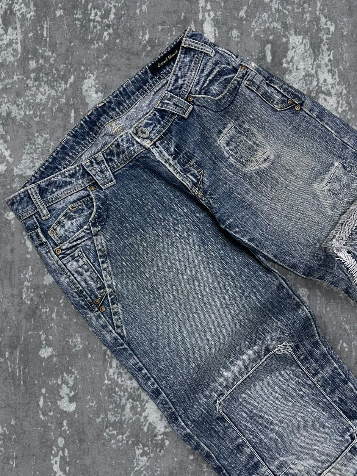 Hysteric Glamour Vintage 90s Rare Japan Designer Camel Road Distressed Denim Size US 31 - 7 Thumbnail