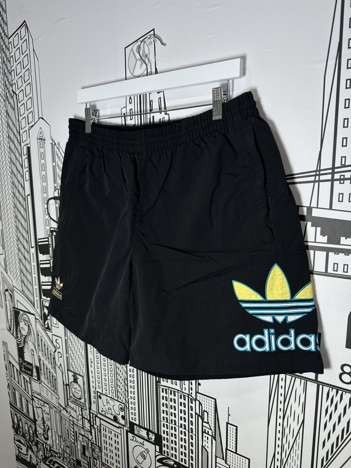Adidas × Y-3 Adidas Grand Logo Shorts Black Aqua Yellow Size large Size US 34 / EU 50 - 2 Thumbnail