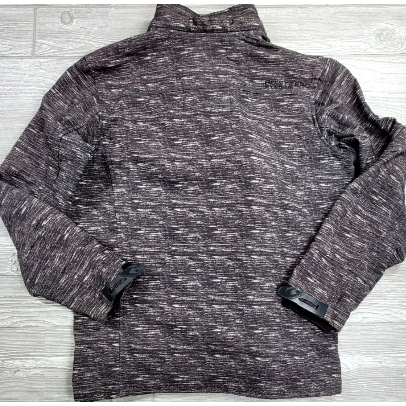 Point Zero Point Zero Mens Jacket Black Marble Full Zip Lined Heavyweight Softshell Winter Outdoor Stand-Up Collar Nascent? Size US L / EU 52-54 / 3 - 7 Thumbnail
