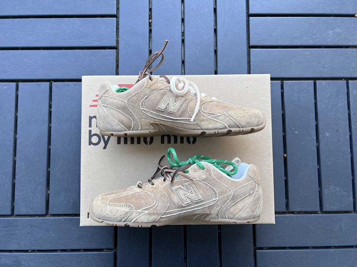 Miu Miu × New Balance Miu Miu New Balance 530 SL Ecru Size US 12 / IT 42 - 4 Thumbnail