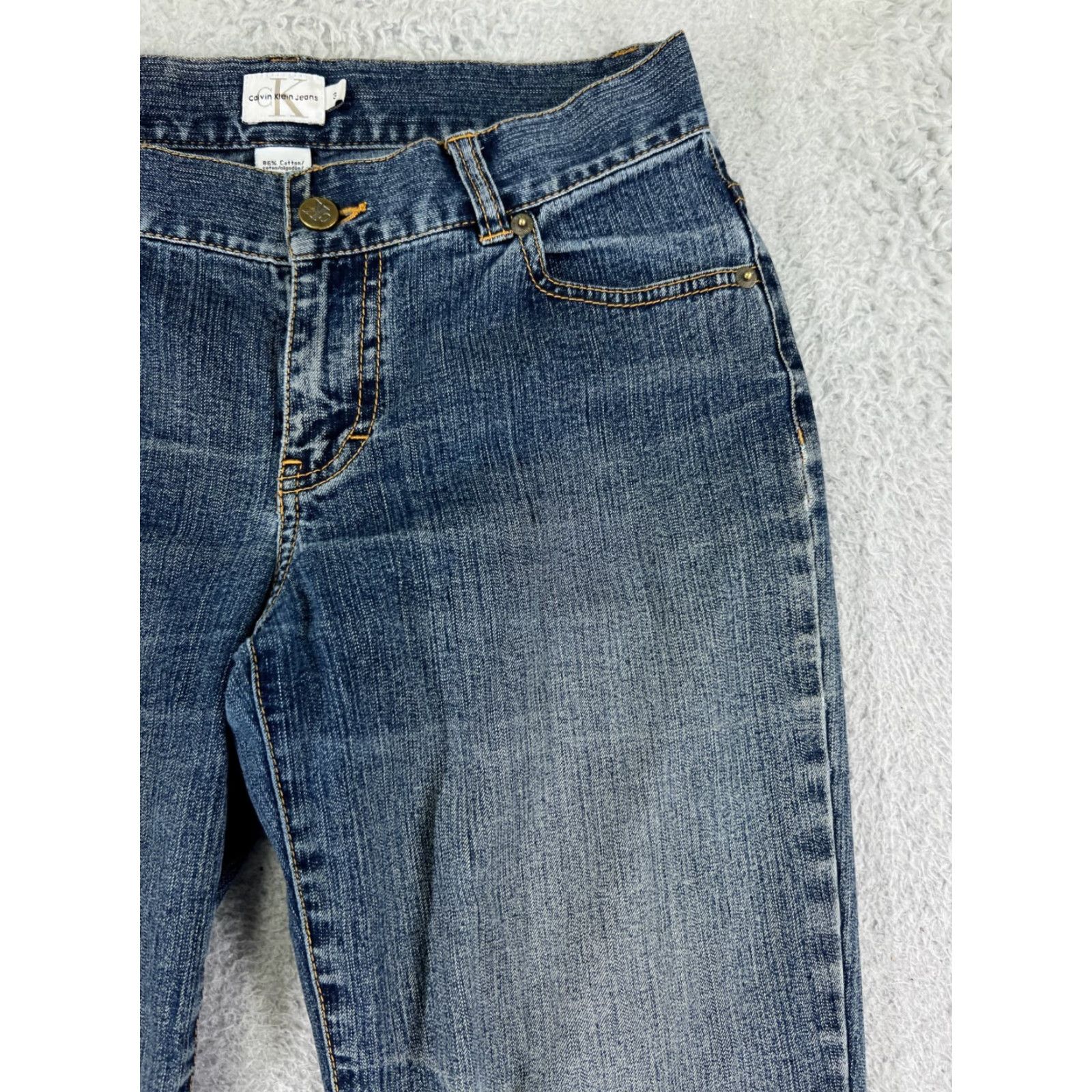 Calvin Klein Calvin Klein Jeans Women 3 Blue Denim Bootcut Retro Casual Medium Wash Size 27 Size 26" / US 2 / IT 38 - 7 Thumbnail