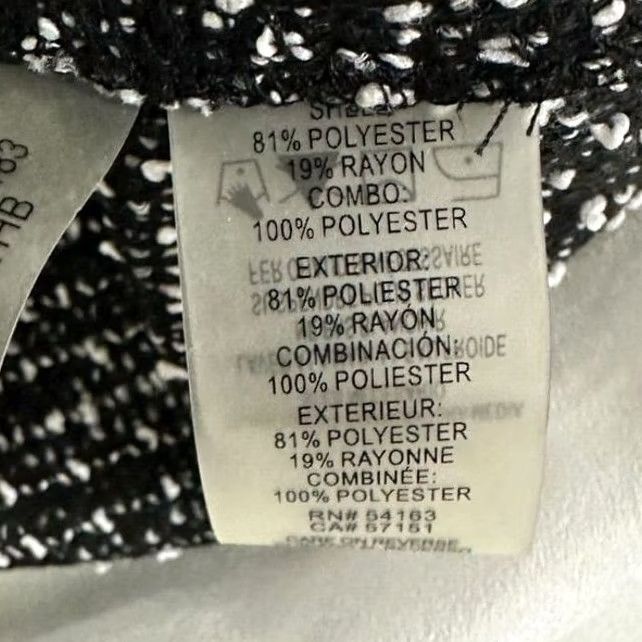 Calvin Klein Calvin Klein Sweater Womens Medium Black White Faux Under Half Zip Knit Pullover V-Neck Raglan Sleeve Zipper 1/4 Zip New Size M / US 6-8 / IT 42-44 - 6 Thumbnail