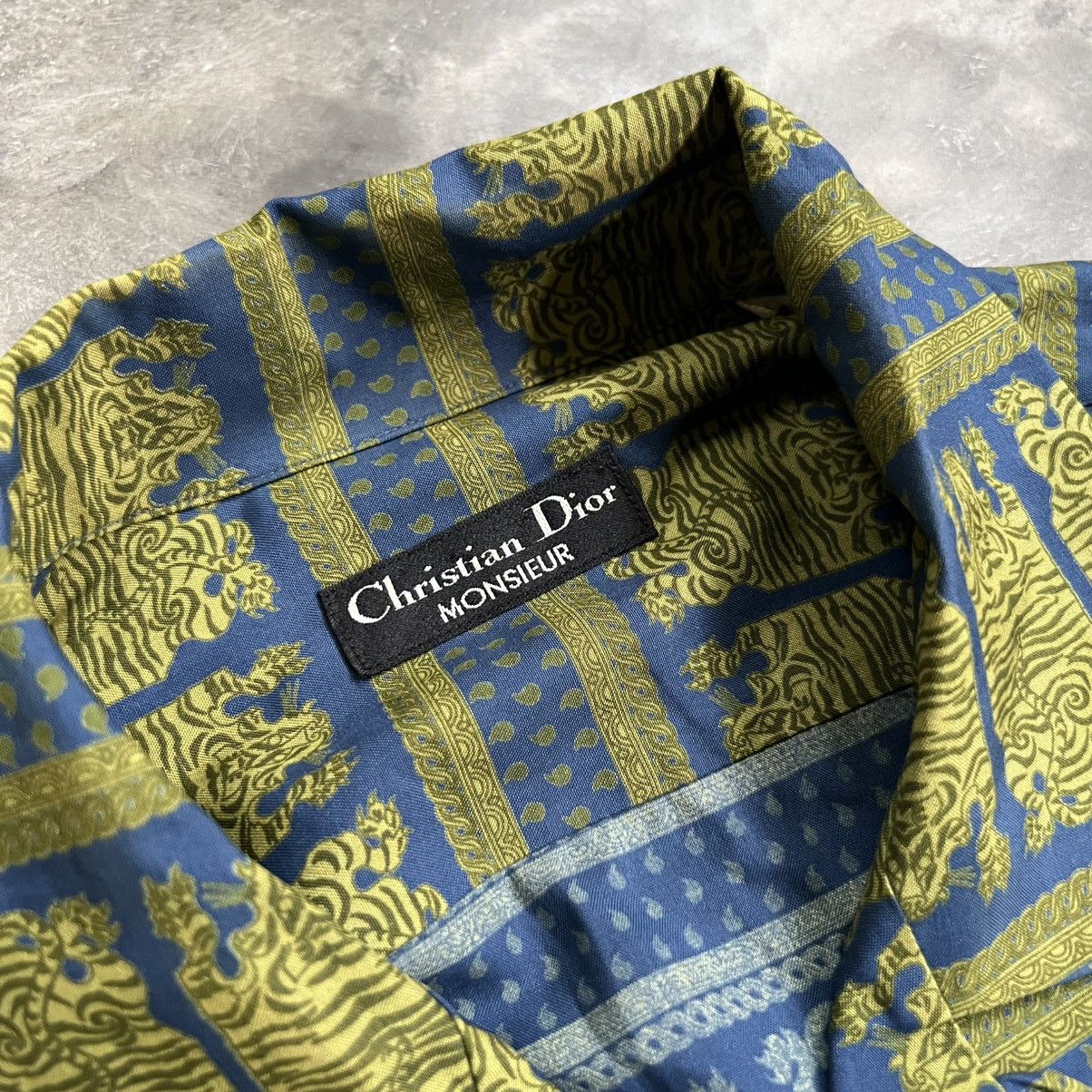 Christian Dior Monsieur Vintage 90s Christian Dior Pattern Long Sleeve Shirt Size US XL / EU 56 / 4 - 5 Thumbnail