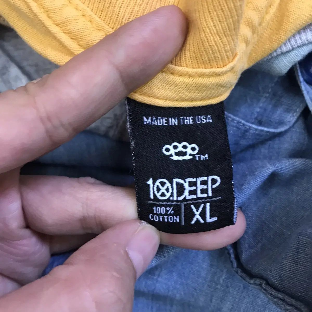 Vintage 10DEEP 1995 USA Brand Multi Flags Print Streetwear Size US XL / EU 56 / 4 - 3 Thumbnail