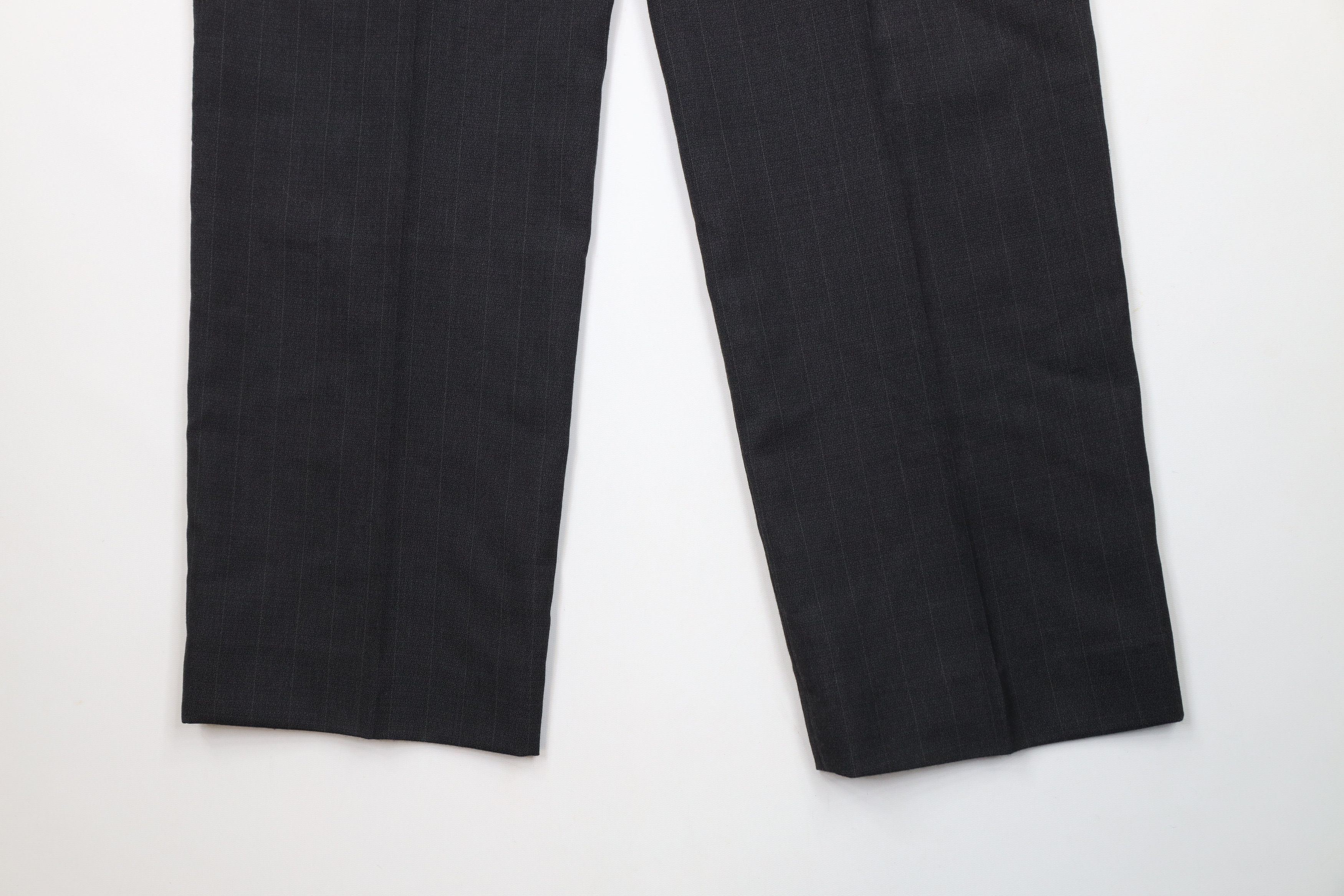 Vintage Vintage 70s Streetwear Pinstriped Knit Wide Leg Chino Pants Size US 36 / EU 52 - 11 Thumbnail