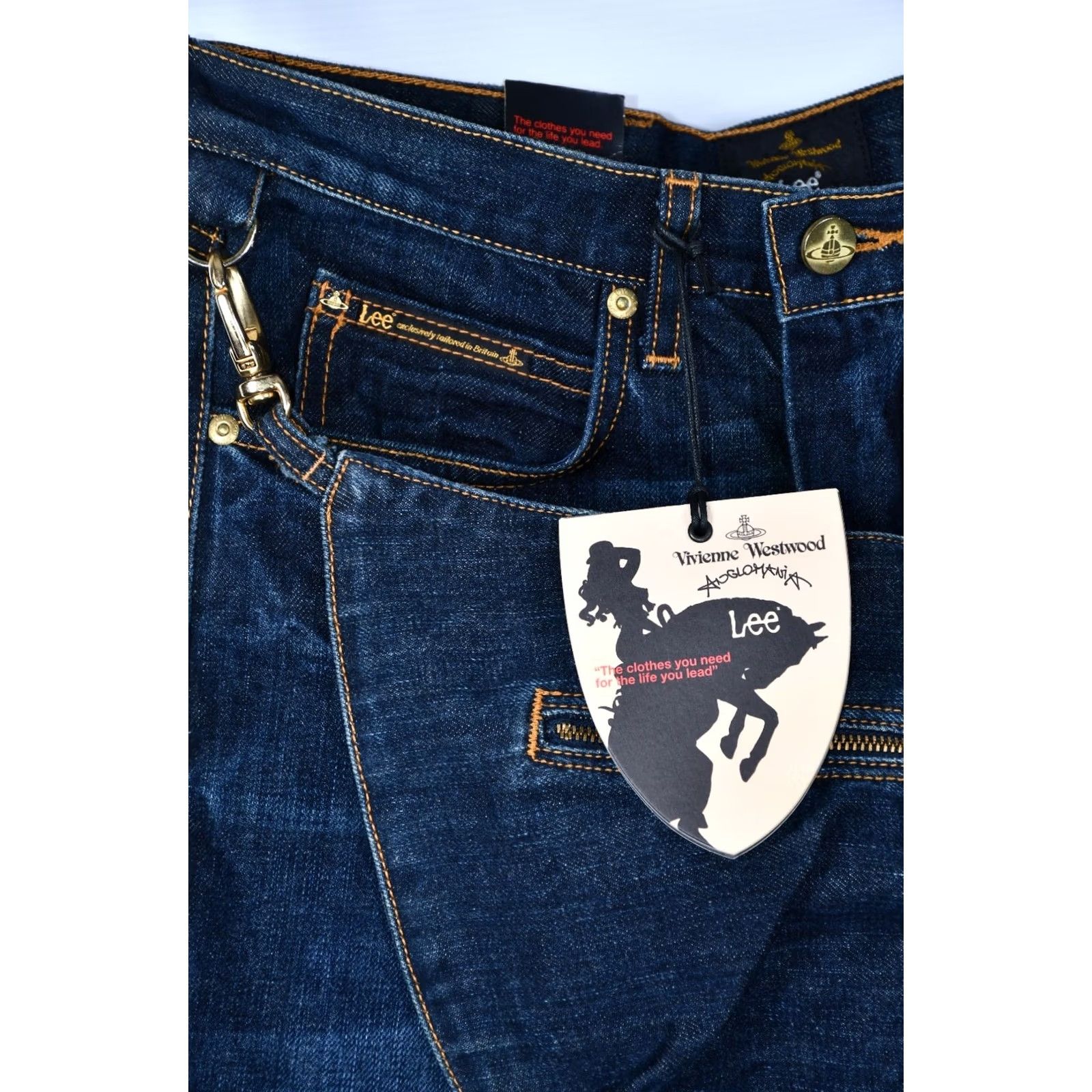 Vivienne Westwood VIVIENNE WESTWOOD AGLOMANIA x LEE Jeans Men W30 L34 Blue 5-Pocket Denim Cotton Regular Size 30 XS-Longest? Size US 30 / EU 46 - 4 Thumbnail