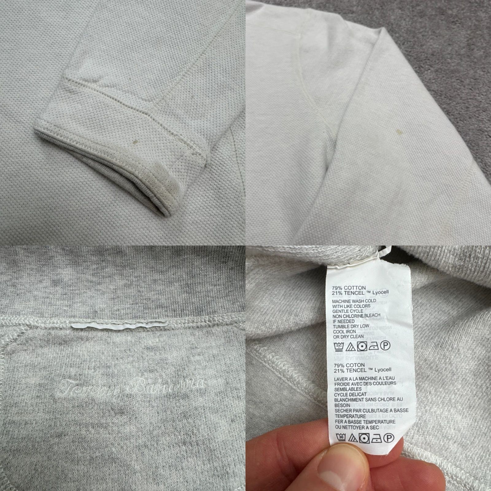 Tommy Bahama Tommy Bahama Sweatshirt 1/4 Zip Pullover Mens Large Gray Knit Outdoor All Seasons Lightweight Size US L / EU 52-54 / 3 - 8 Thumbnail